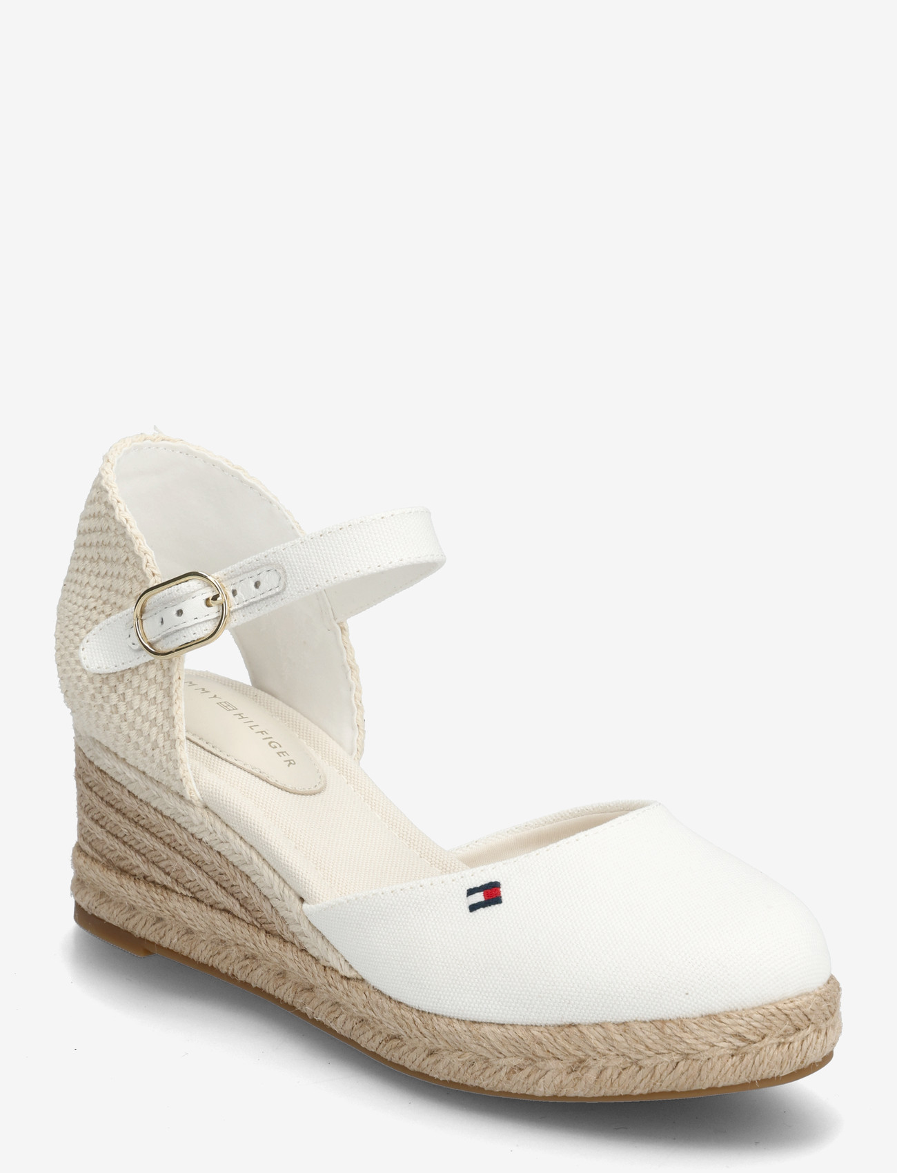 Tommy Hilfiger - MID WEDGE ESPAD CLOSED TOE - konfirmatsioon - ecru - 0
