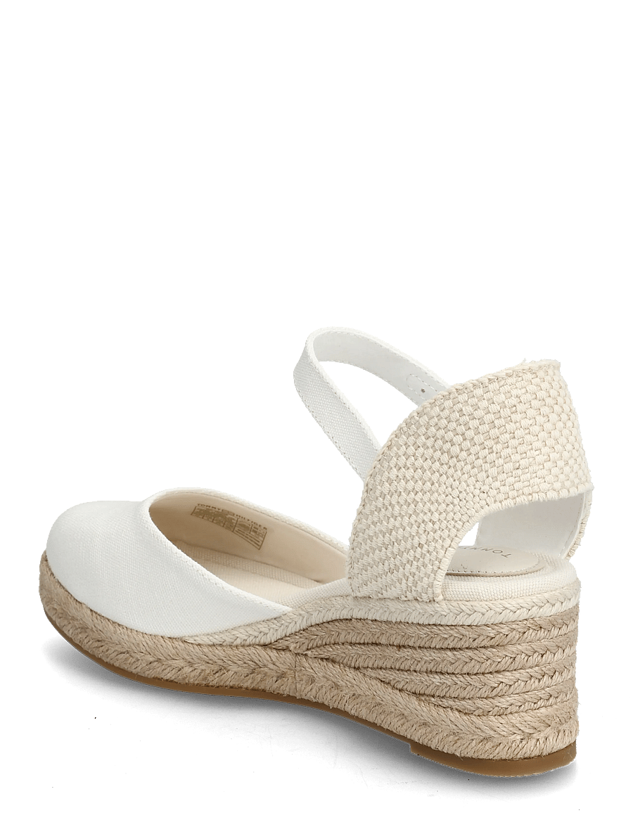 Tommy Hilfiger - MID WEDGE ESPAD CLOSED TOE - konfirmation - ecru - 2