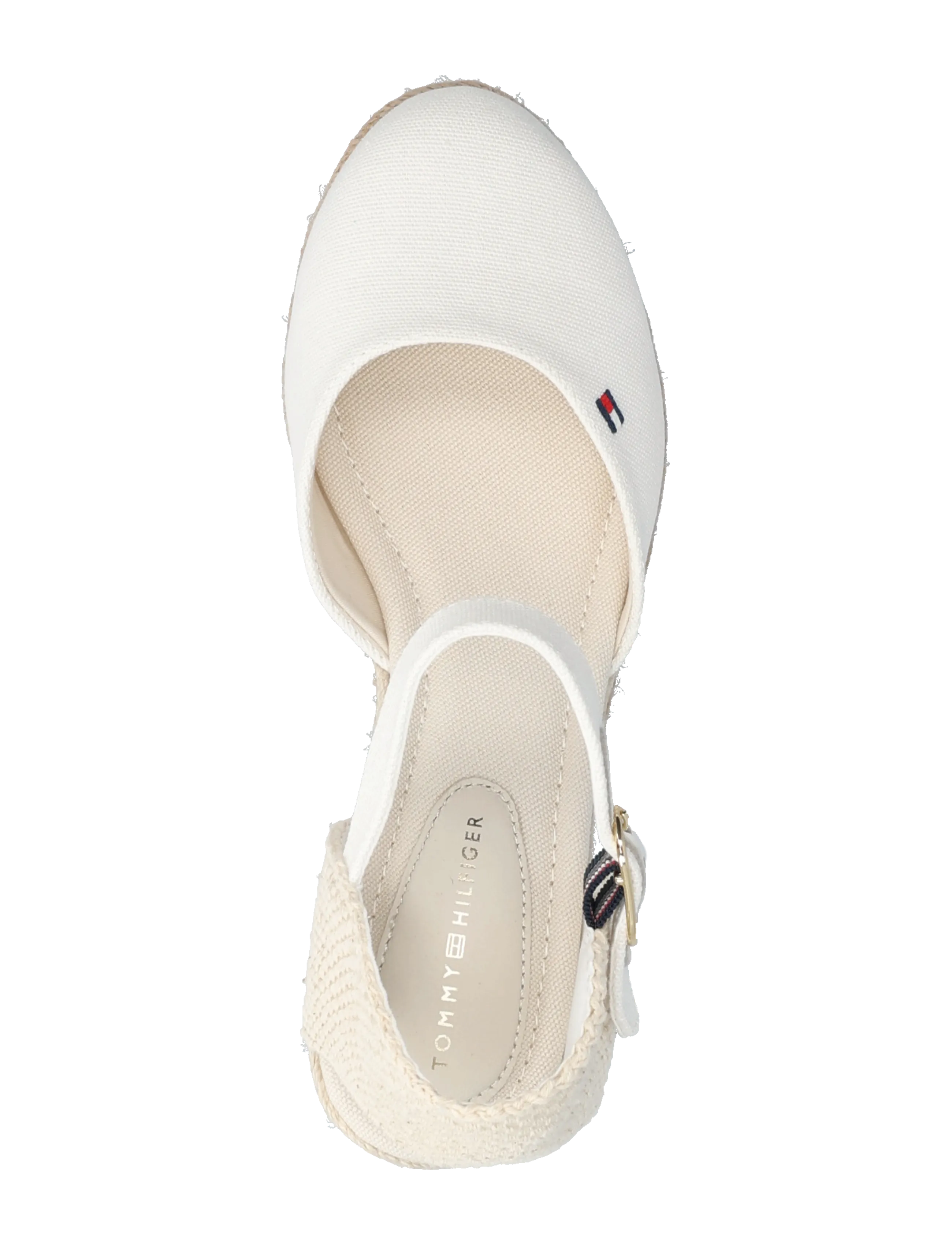 Tommy Hilfiger - MID WEDGE ESPAD CLOSED TOE - konfirmation - ecru - 3