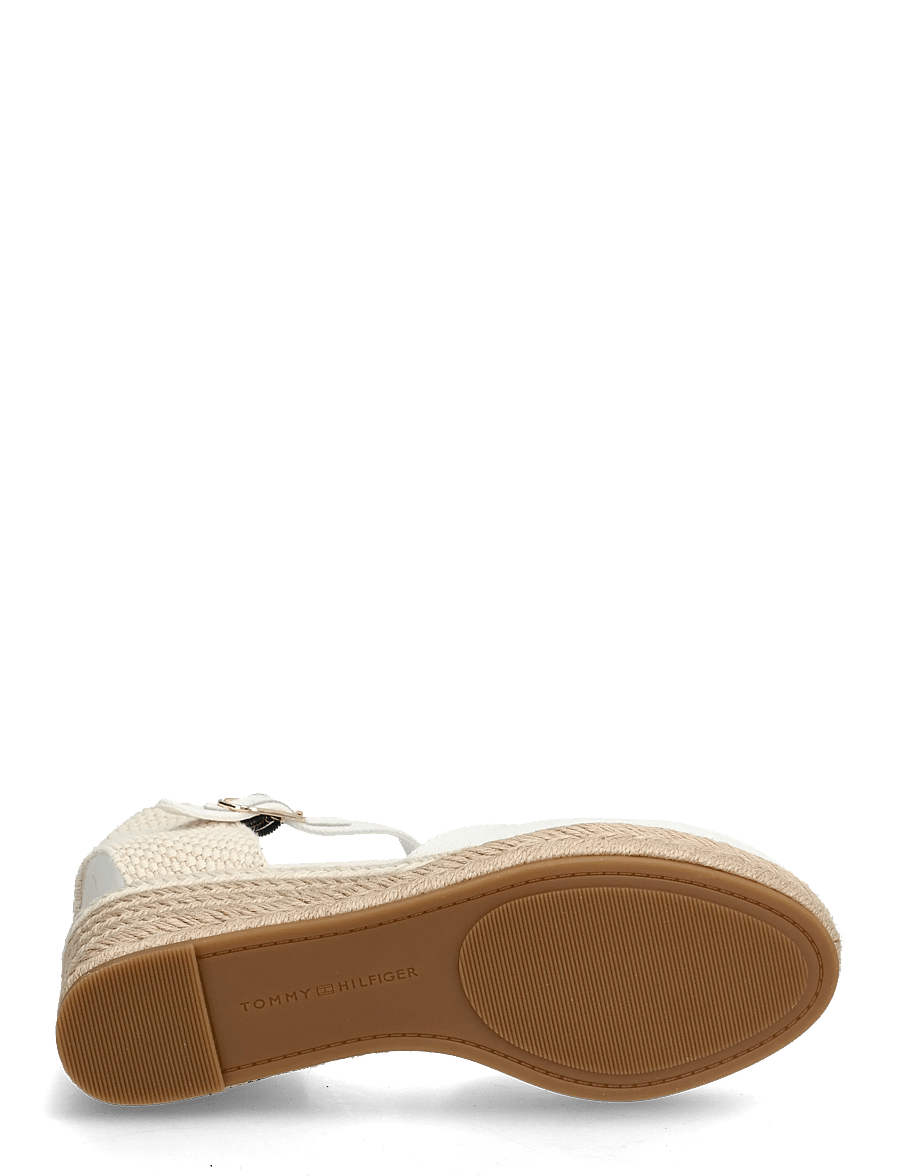 Tommy Hilfiger - MID WEDGE ESPAD CLOSED TOE - konfirmation - ecru - 4