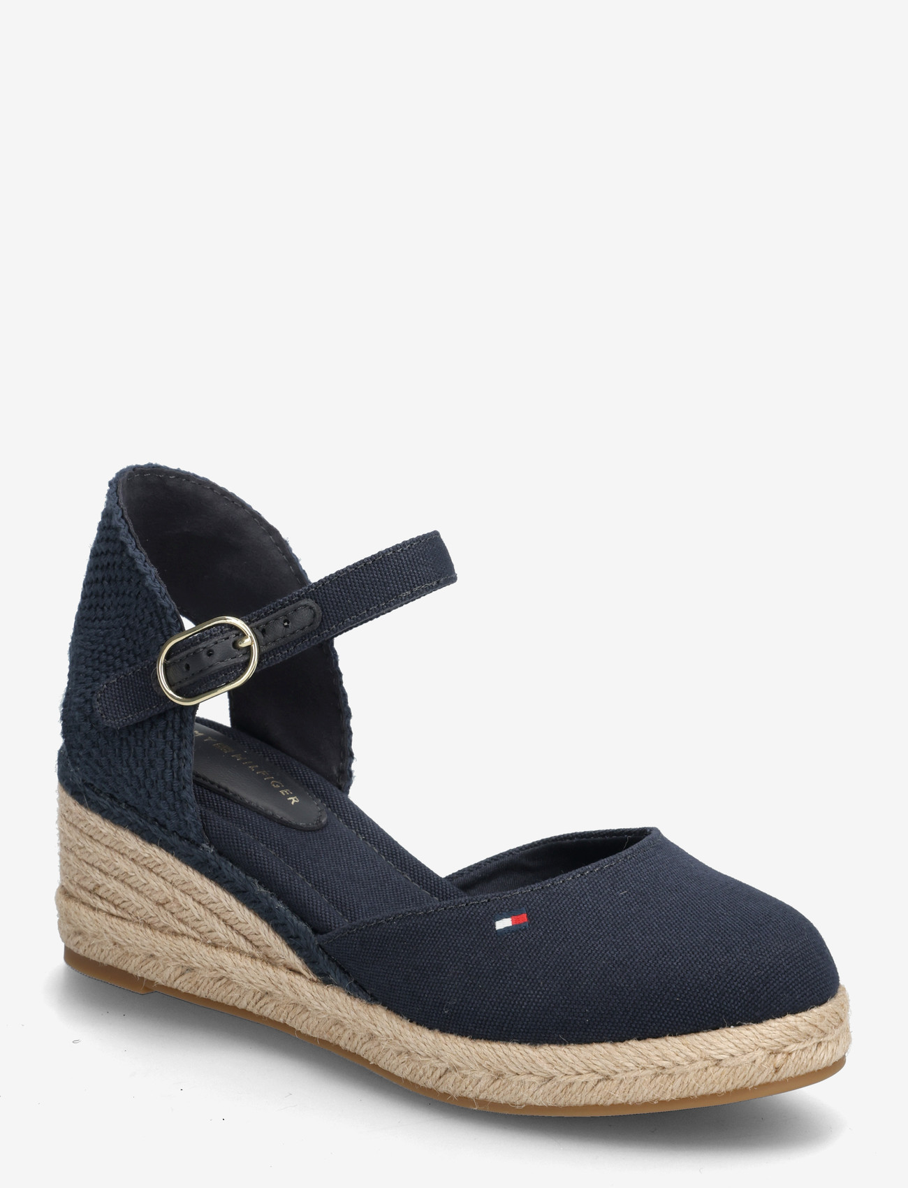 Tommy Hilfiger - MID WEDGE ESPAD CLOSED TOE - konfirmationstøj - space blue - 0