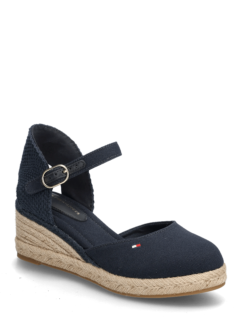Tommy Hilfiger - MID WEDGE ESPAD CLOSED TOE - konfirmationstøj - space blue - 0