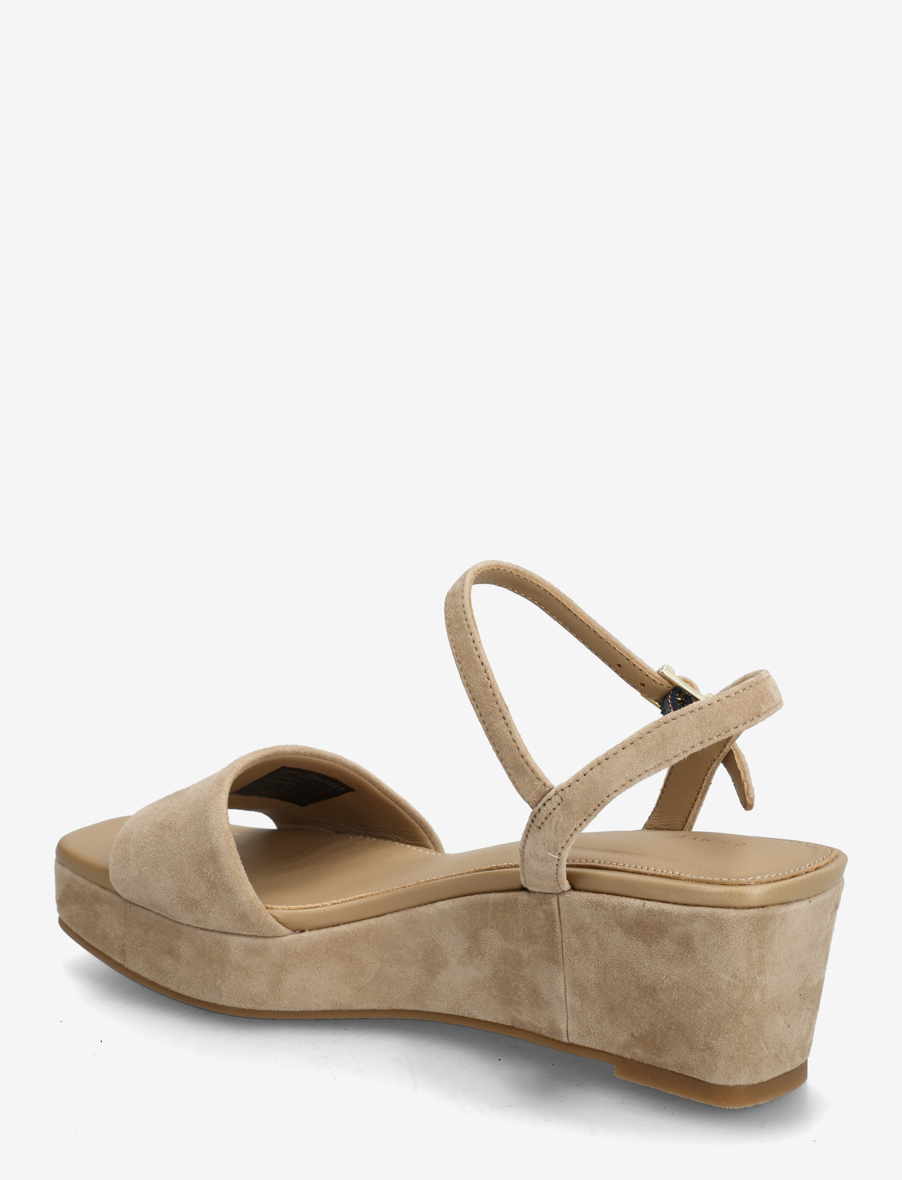 Tommy Hilfiger - SUEDE WRAPPED MID WEDGE - platåsandaler - safari canvas - 2