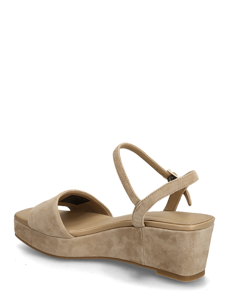 Tommy Hilfiger - SUEDE WRAPPED MID WEDGE - plateau-sandalen - safari canvas - 2