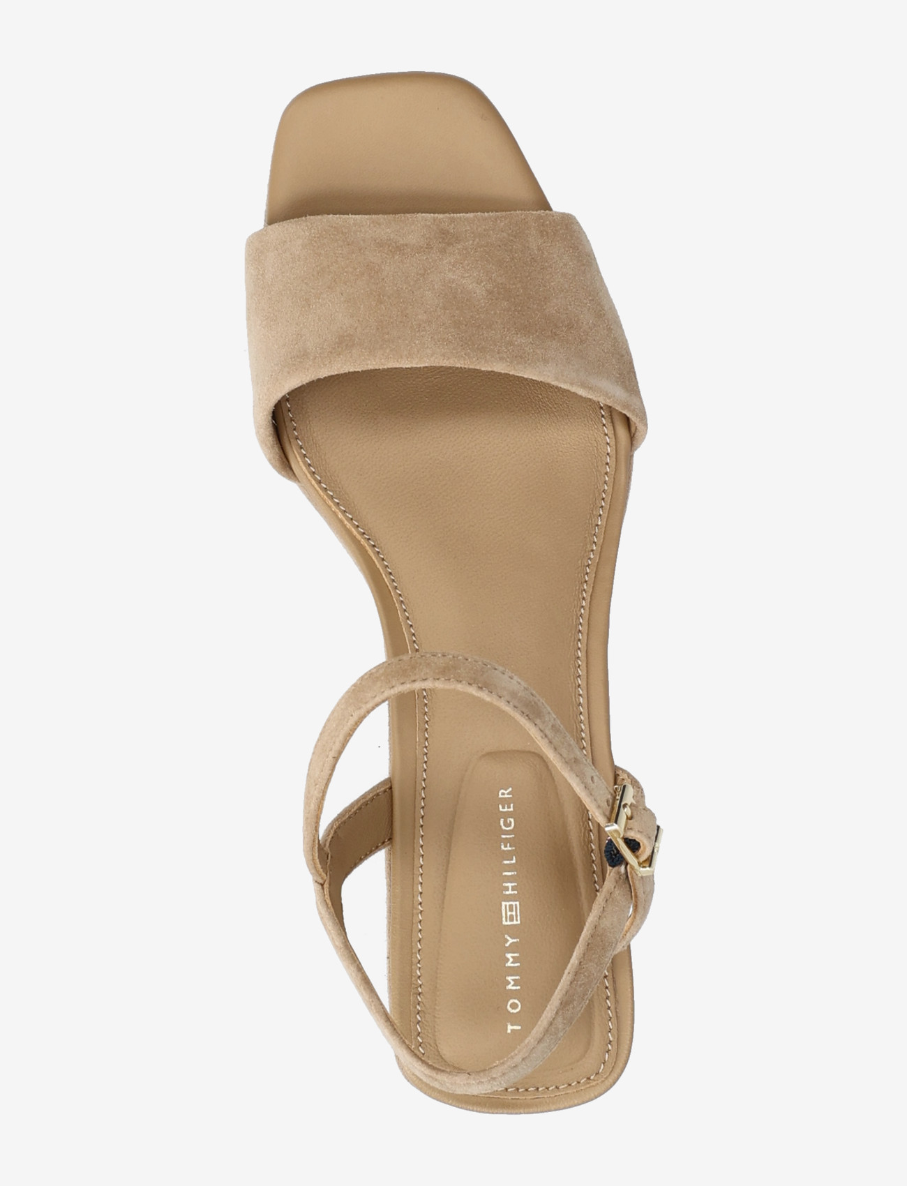 Tommy Hilfiger - SUEDE WRAPPED MID WEDGE - platåsandaler - safari canvas - 3