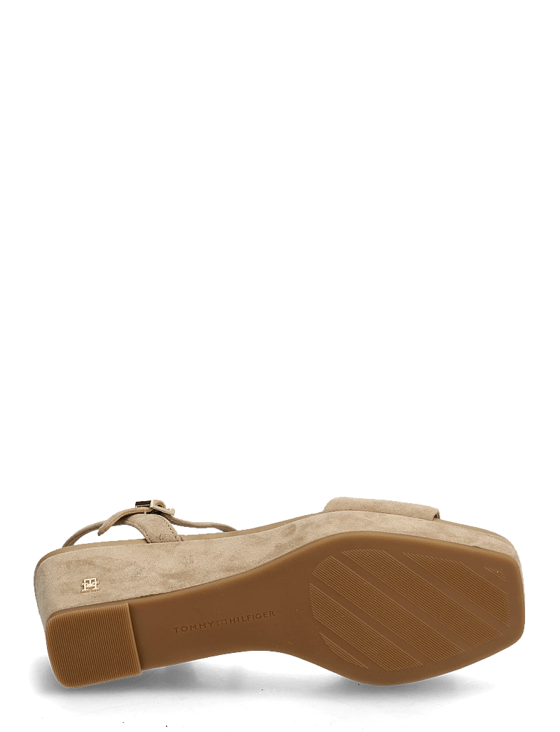 Tommy Hilfiger - SUEDE WRAPPED MID WEDGE - plateau-sandalen - safari canvas - 4