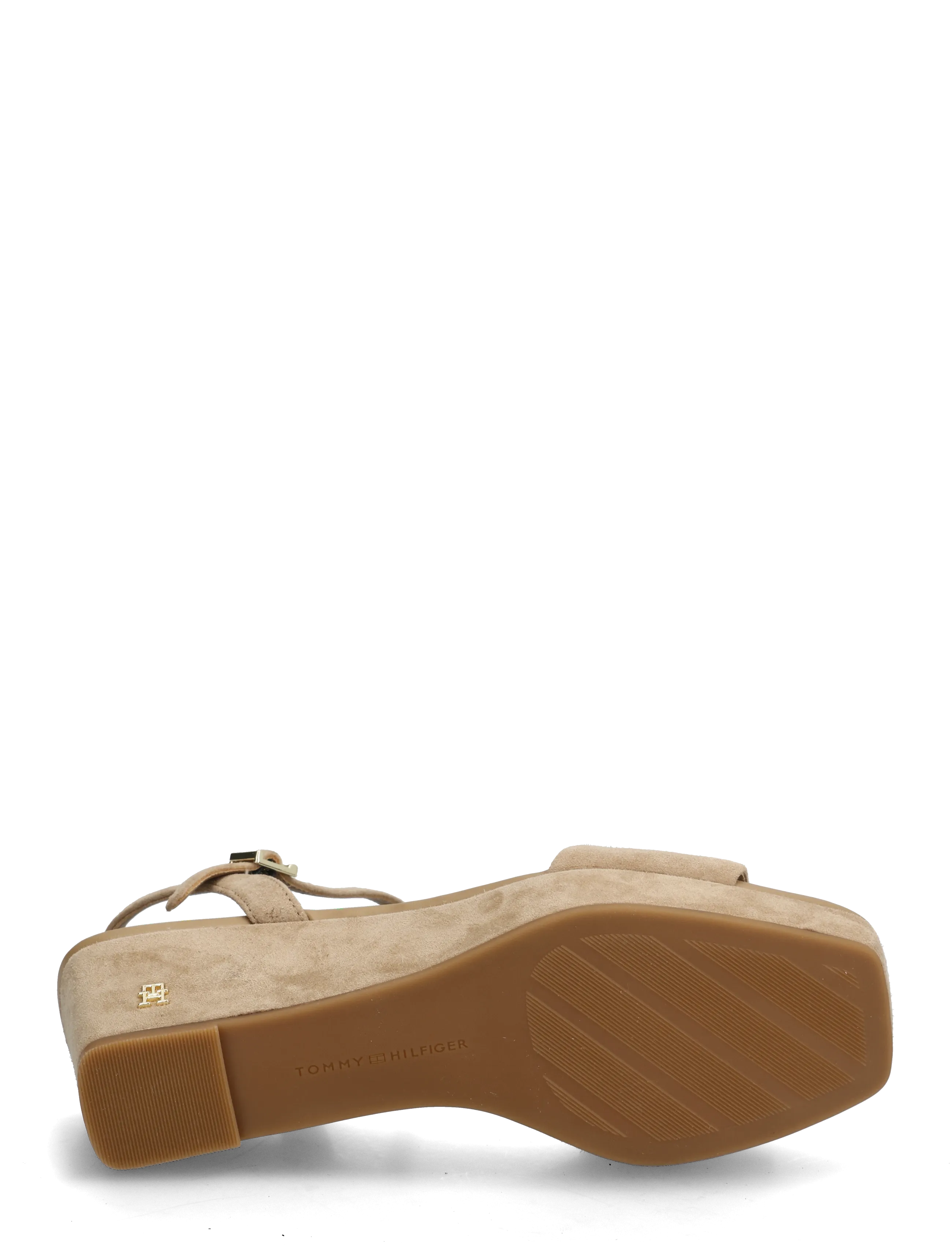 Tommy Hilfiger - SUEDE WRAPPED MID WEDGE - platformsandaler - safari canvas - 4