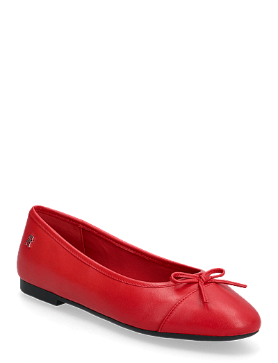 Tommy Hilfiger HILFIGER SMOOTH LTHR BALLET - Ballerinaskor - PRIMARY RED / red