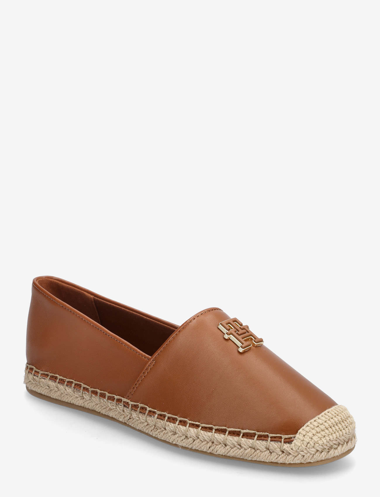 Tommy Hilfiger - TH LOGO LEATHER ESPADRILLE - espadrillos - warm bronze - 0