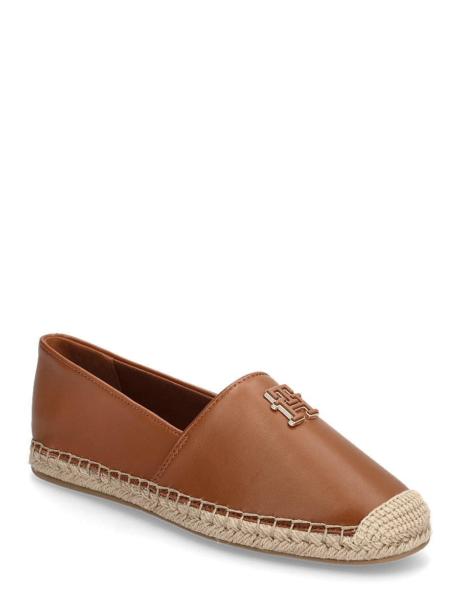 Tommy Hilfiger - TH LOGO LEATHER ESPADRILLE - espadrillos - warm bronze - 0