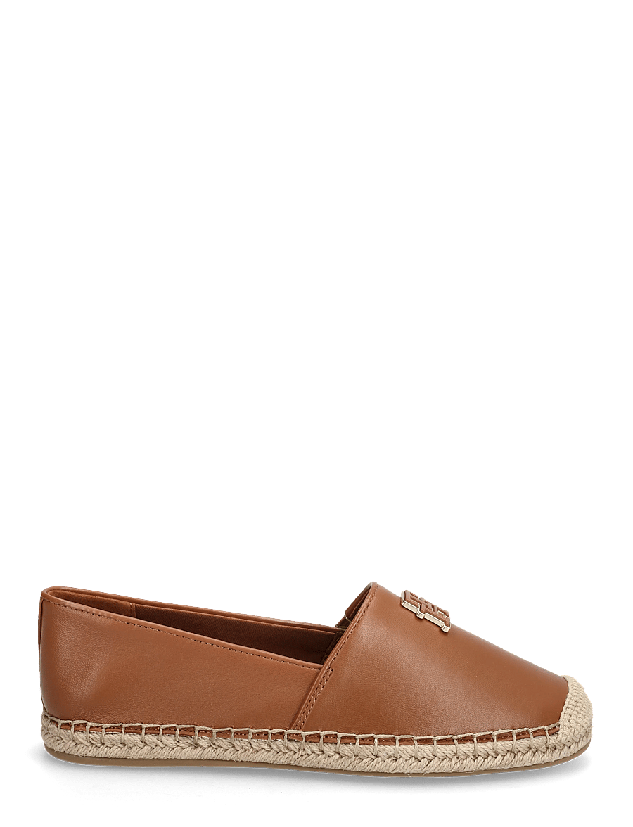 Tommy Hilfiger - TH LOGO LEATHER ESPADRILLE - espadrillos - warm bronze - 1