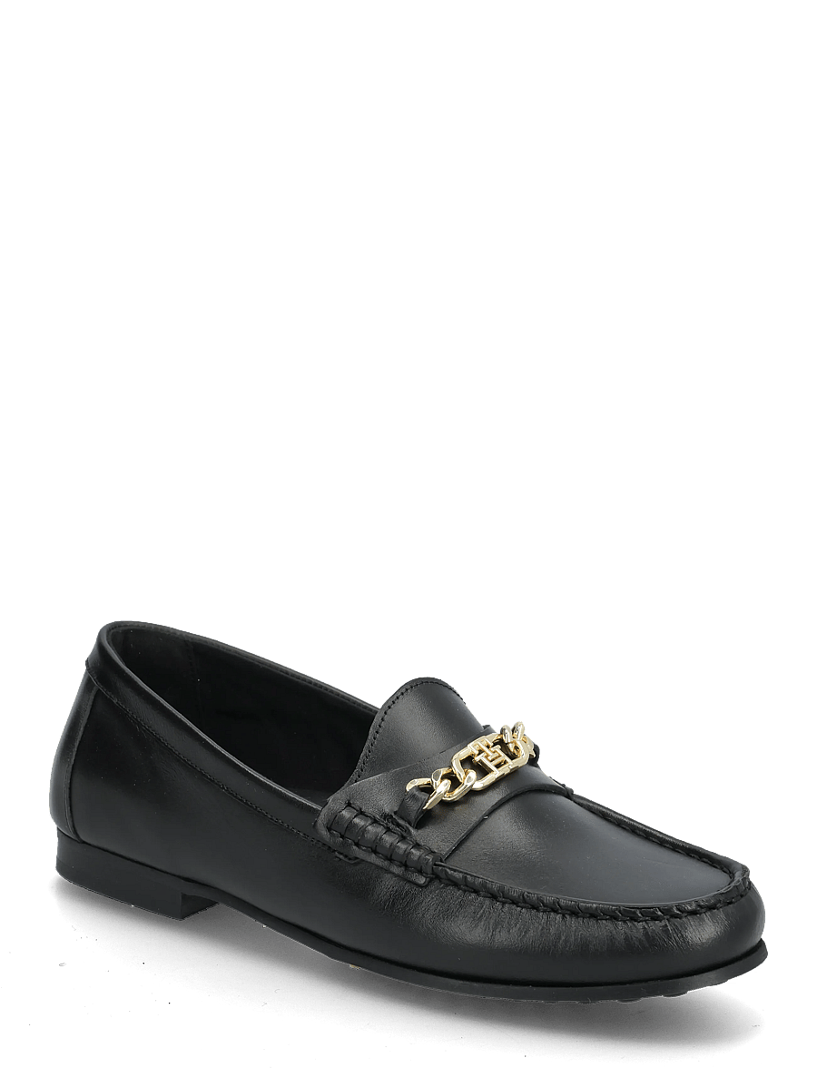 Tommy Hilfiger - TH CHAIN LEATHER LOAFER - mode trends - black - 0