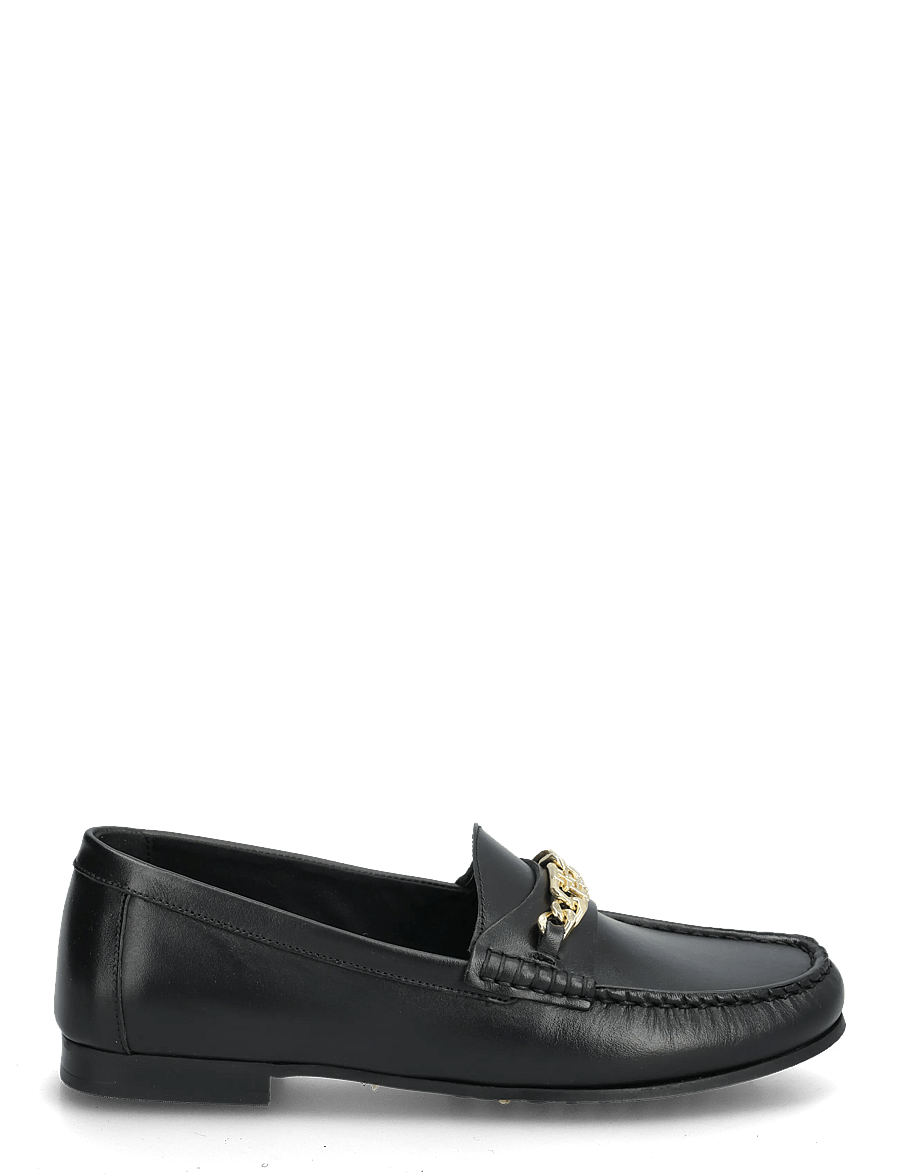 Tommy Hilfiger - TH CHAIN LEATHER LOAFER - mode trends - black - 1
