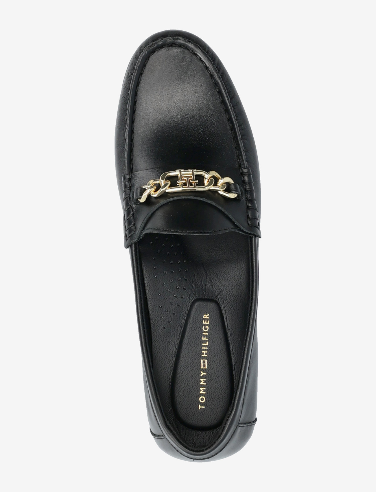 Tommy Hilfiger - TH CHAIN LEATHER LOAFER - speciella tillfällen - black - 3