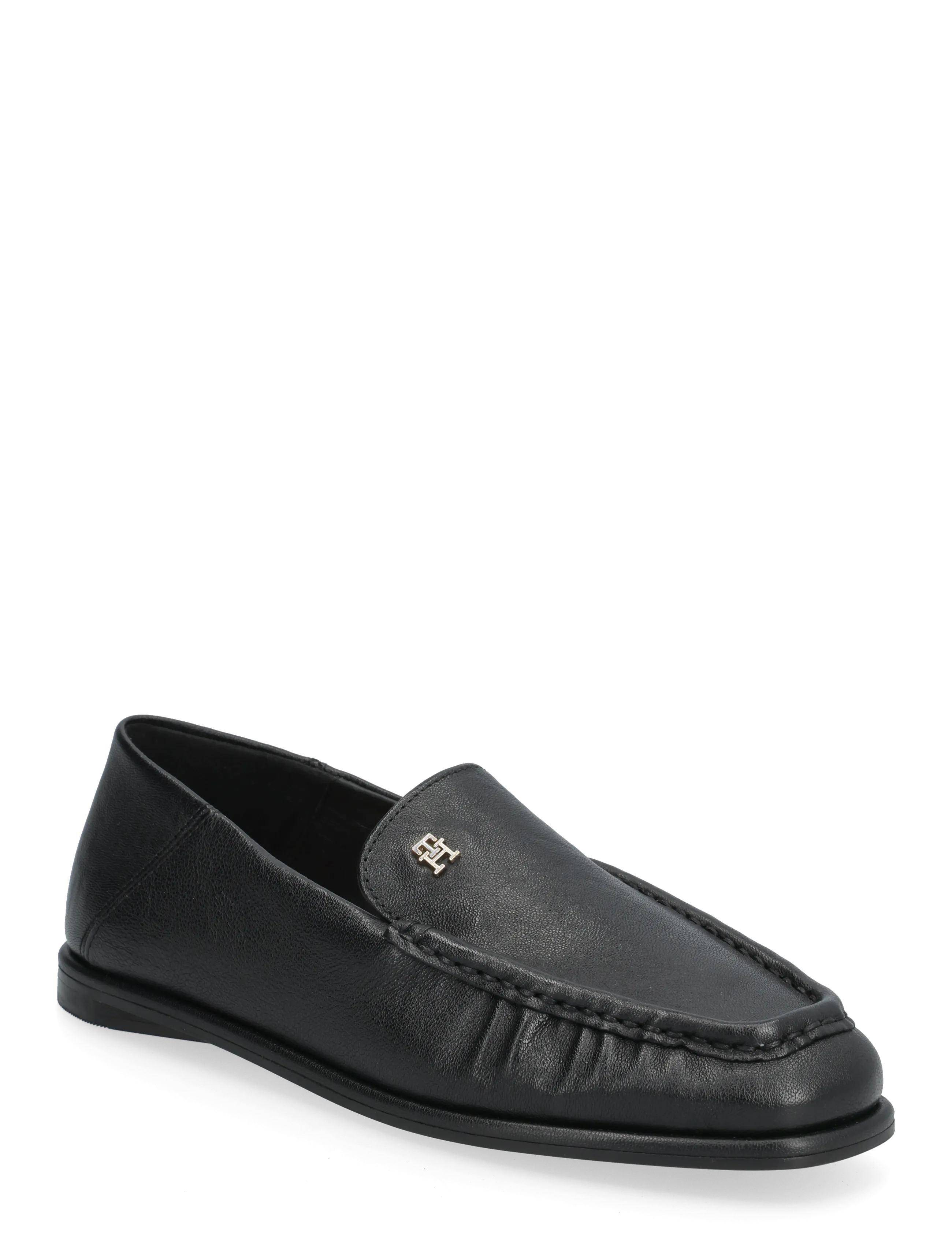 Tommy Hilfiger Smooth Leather Loafer, 39, Loafers, Schwarz - Flat Frauen