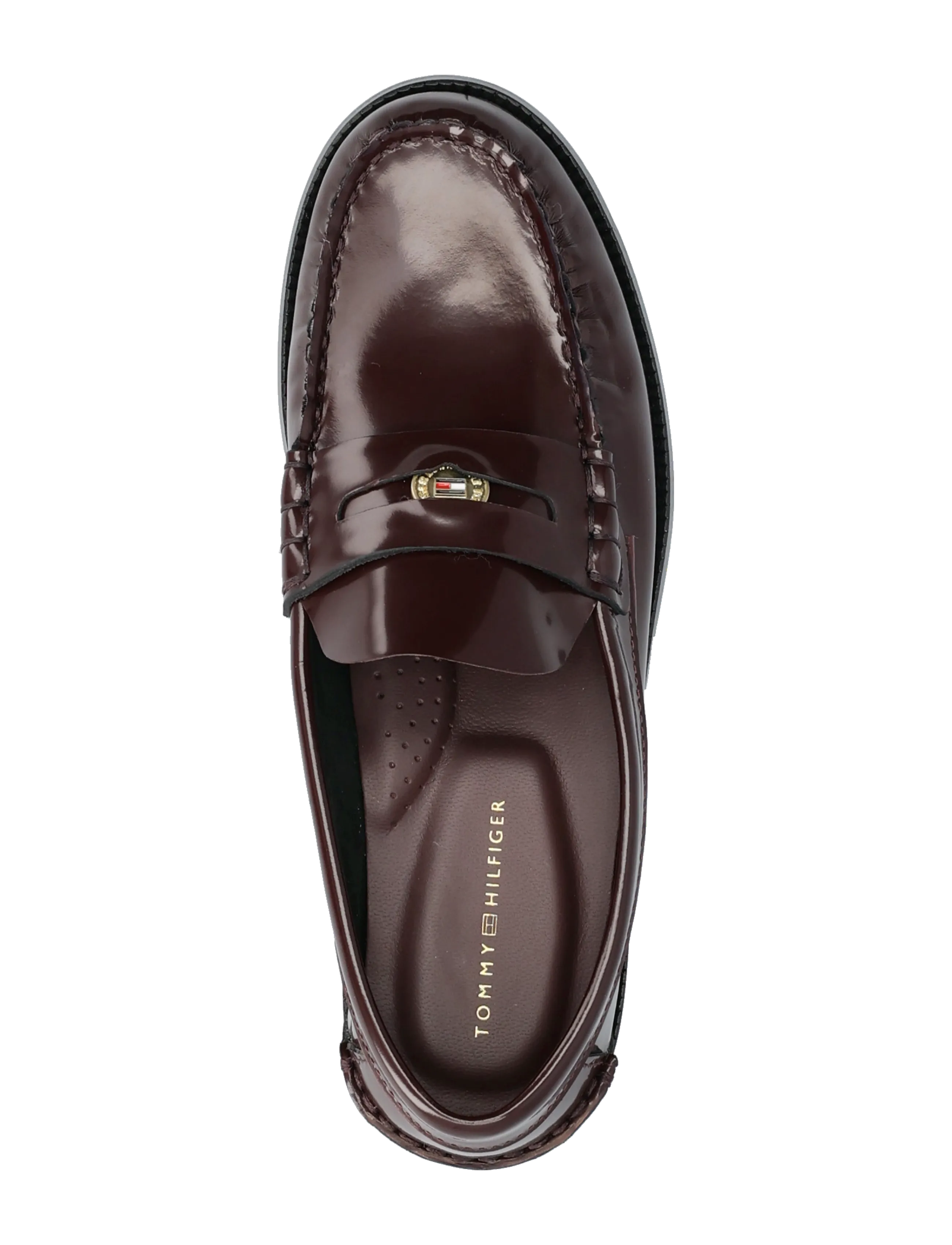Tommy Hilfiger - TH PENNY BAR ABRASIVATO LOAFER - modetrends - marzemino - 3