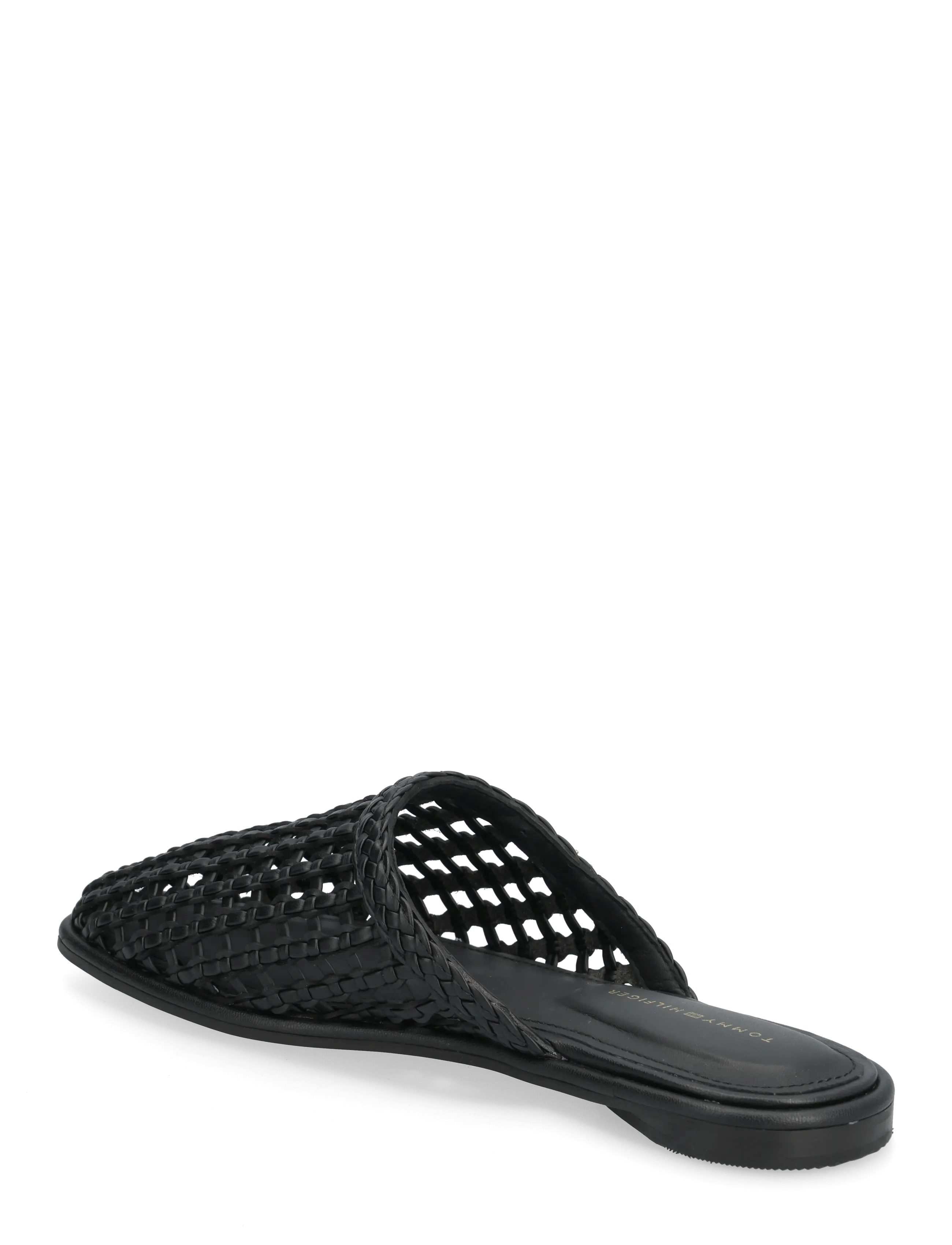 Tommy Hilfiger - HILFIGER LEATHER MIX FLAT MULE - flade mules - black - 2