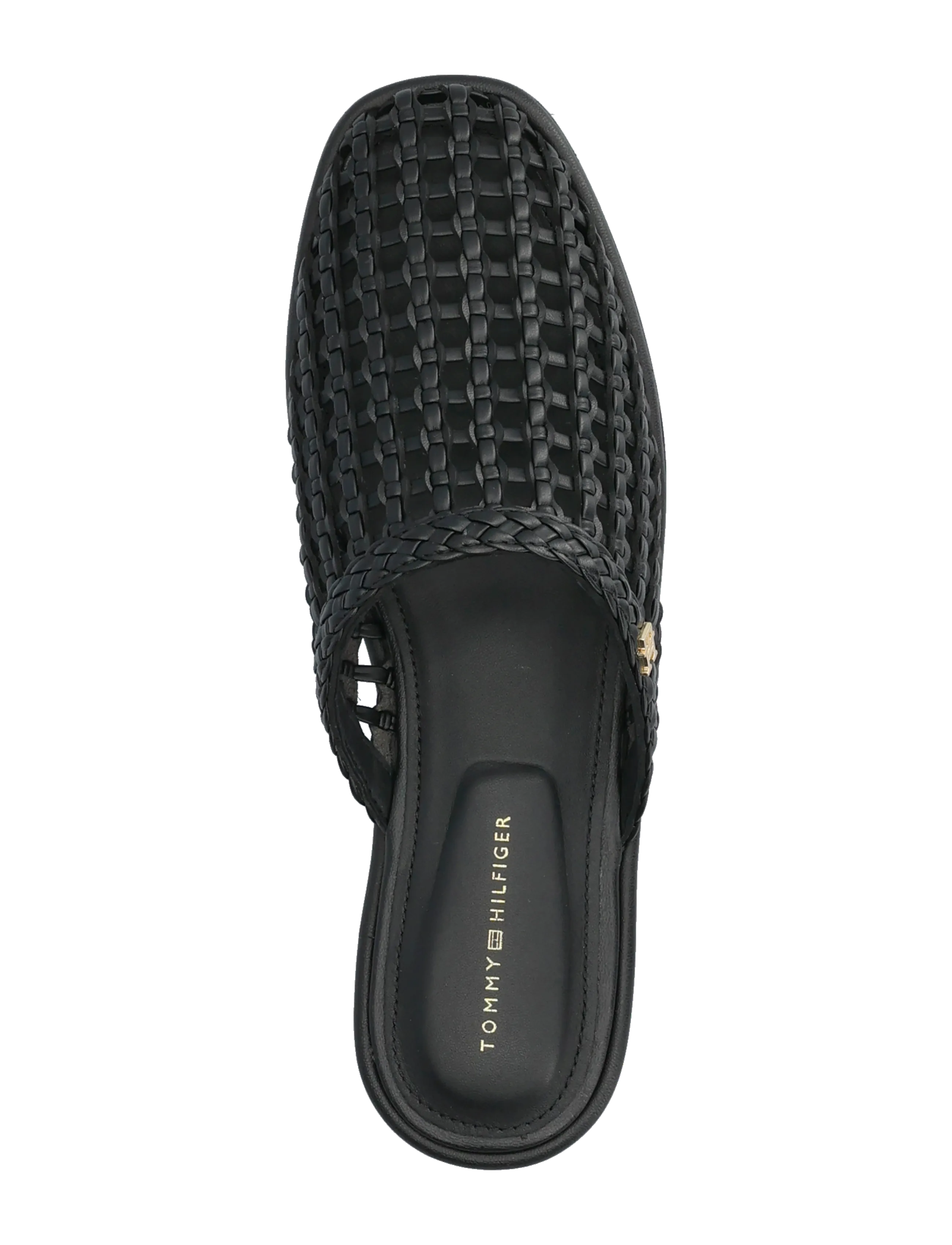 Tommy Hilfiger - HILFIGER LEATHER MIX FLAT MULE - flade mules - black - 3