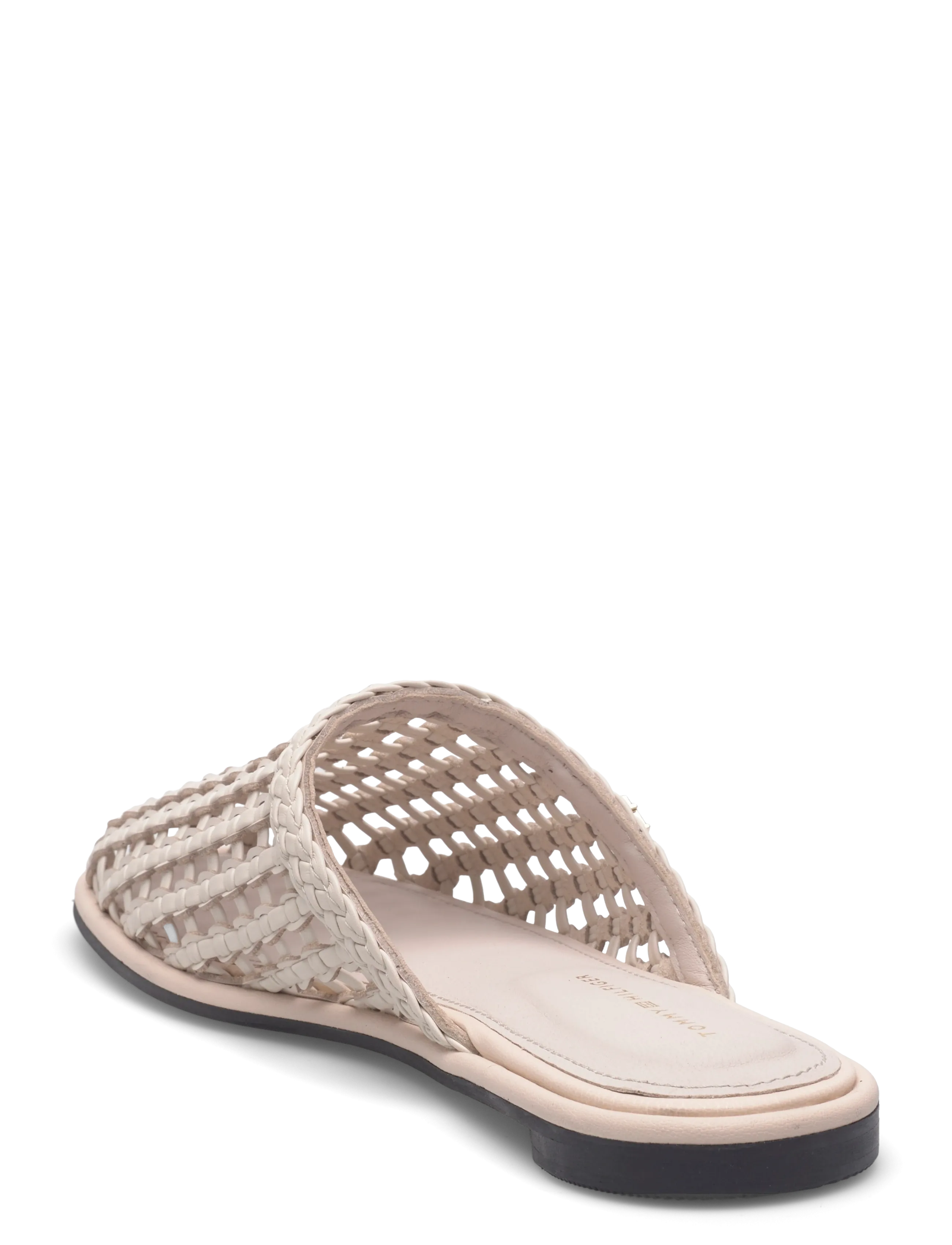 Tommy Hilfiger - HILFIGER LEATHER MIX FLAT MULE - flade mules - soft cream - 2