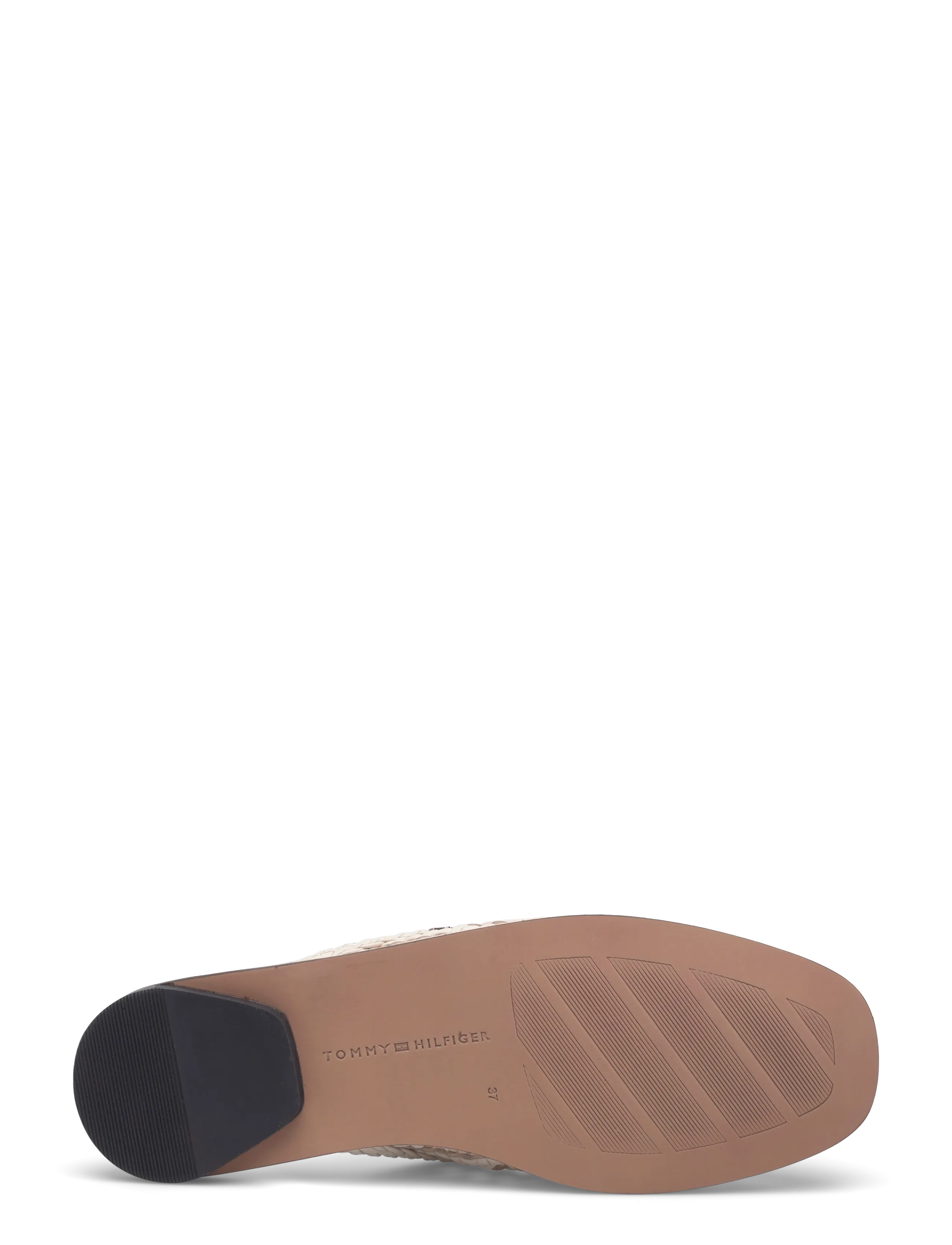 Tommy Hilfiger - HILFIGER LEATHER MIX FLAT MULE - flade mules - soft cream - 4
