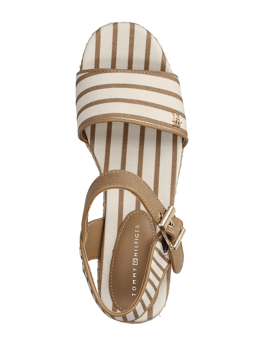 Tommy Hilfiger - PLATFORM WEDGE BRETON STRIPES - espadrilės ant platformos - soft cream - 3