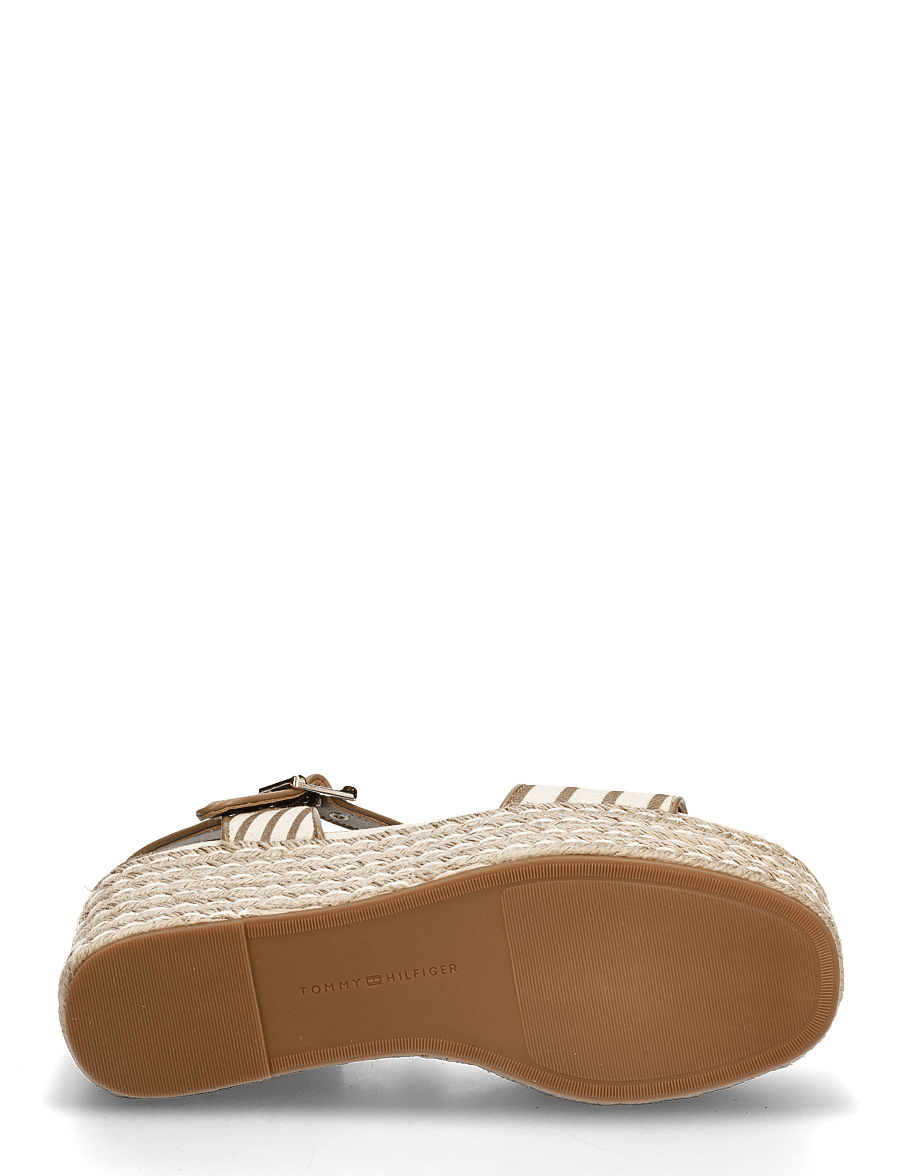 Tommy Hilfiger - PLATFORM WEDGE BRETON STRIPES - espadrilės ant platformos - soft cream - 4