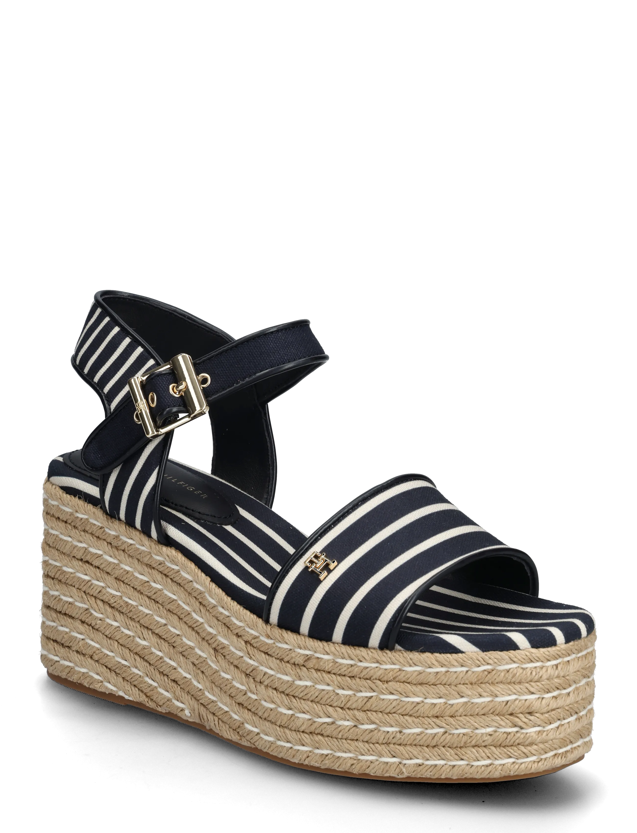 Tommy Hilfiger PLATFORM WEDGE BRETON STRIPES - Tommy Hilfiger - SPACE BLUE / navy