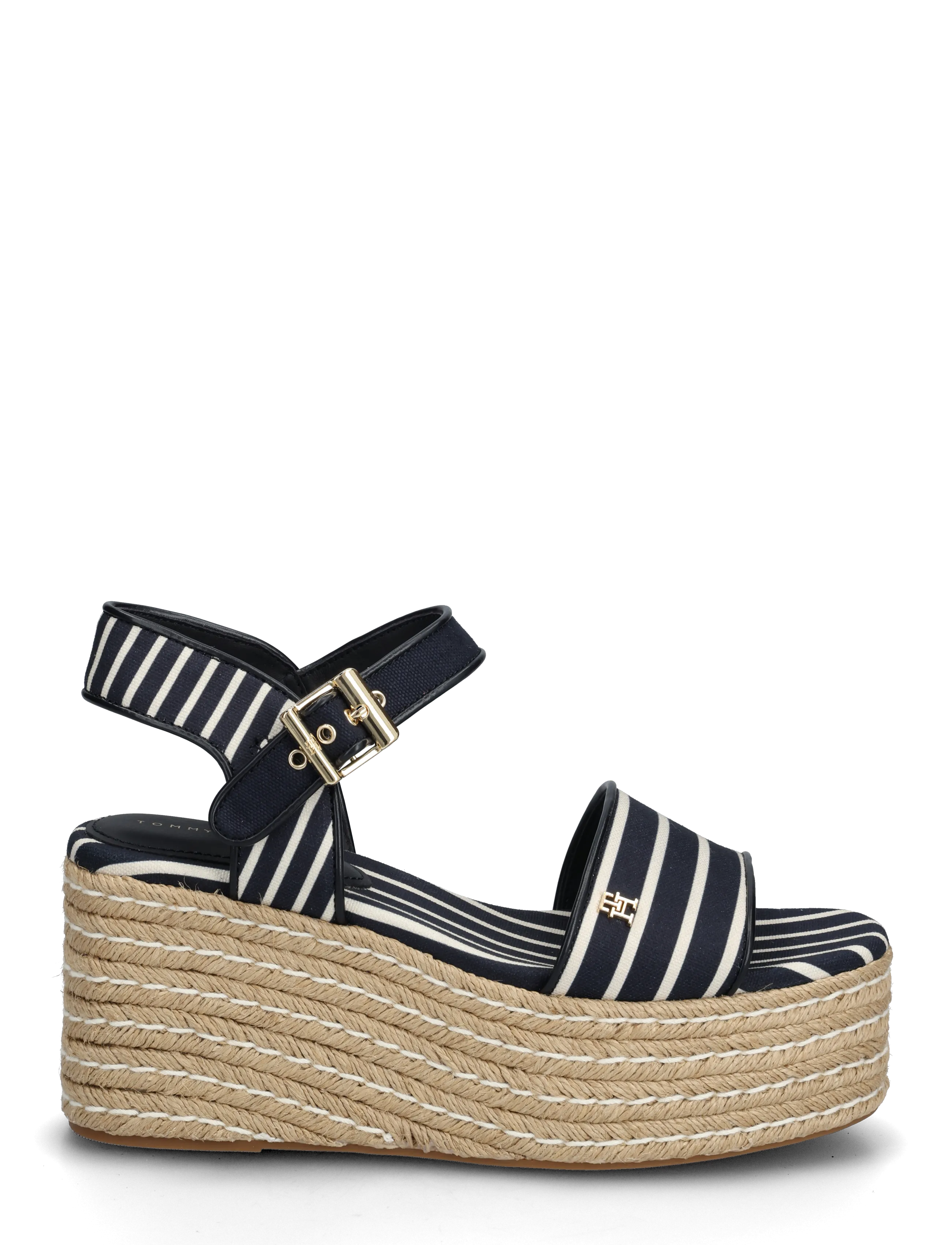 Tommy Hilfiger - PLATFORM WEDGE BRETON STRIPES - kontsaga espadrillid - space blue - 1