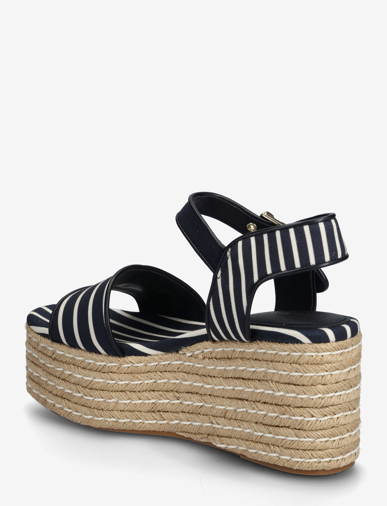 Tommy Hilfiger - PLATFORM WEDGE BRETON STRIPES - højhælede espadrillos - space blue - 2