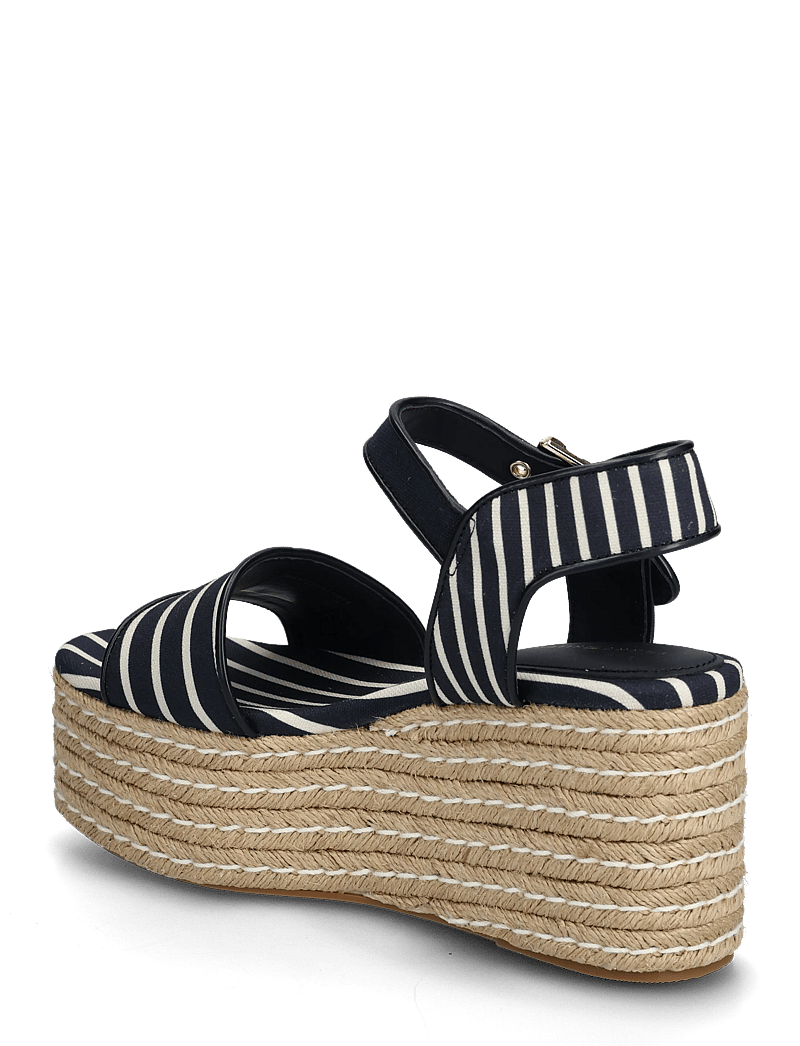 Tommy Hilfiger - PLATFORM WEDGE BRETON STRIPES - højhælede espadrillos - space blue - 2
