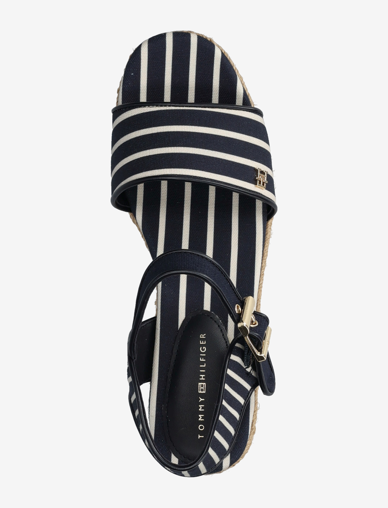 Tommy Hilfiger - PLATFORM WEDGE BRETON STRIPES - højhælede espadrillos - space blue - 3