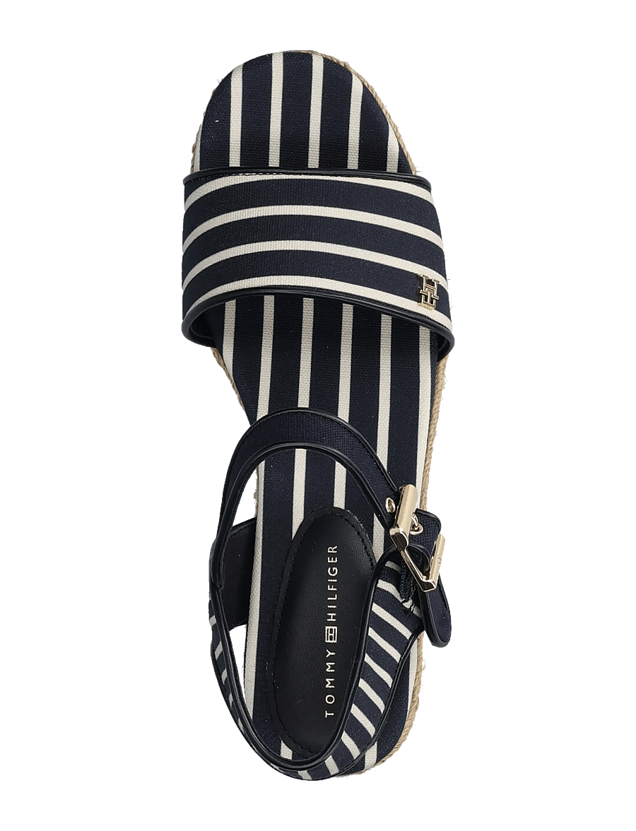 Tommy Hilfiger - PLATFORM WEDGE BRETON STRIPES - kontsaga espadrillid - space blue - 3