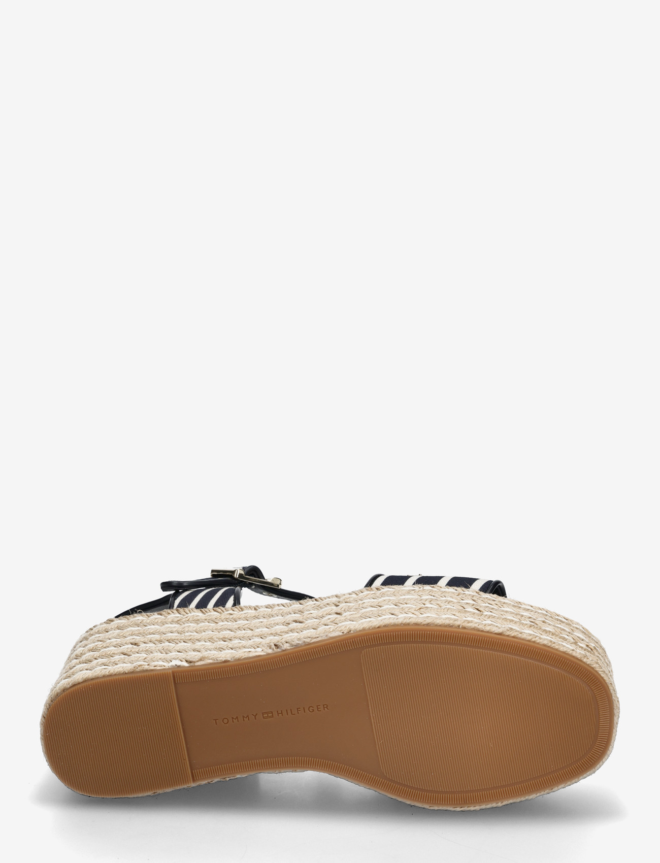 Tommy Hilfiger - PLATFORM WEDGE BRETON STRIPES - højhælede espadrillos - space blue - 4