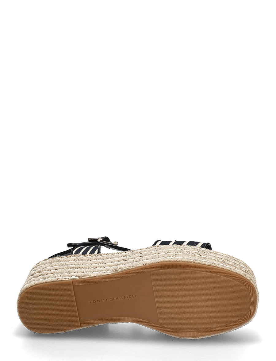 Tommy Hilfiger - PLATFORM WEDGE BRETON STRIPES - kontsaga espadrillid - space blue - 4
