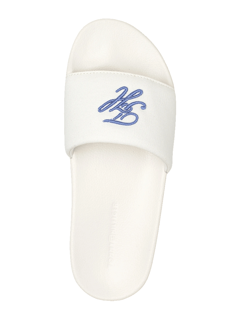 Tommy Hilfiger - TH SCRIPT POOL SLIDE - badeschuhe - ecru - 3