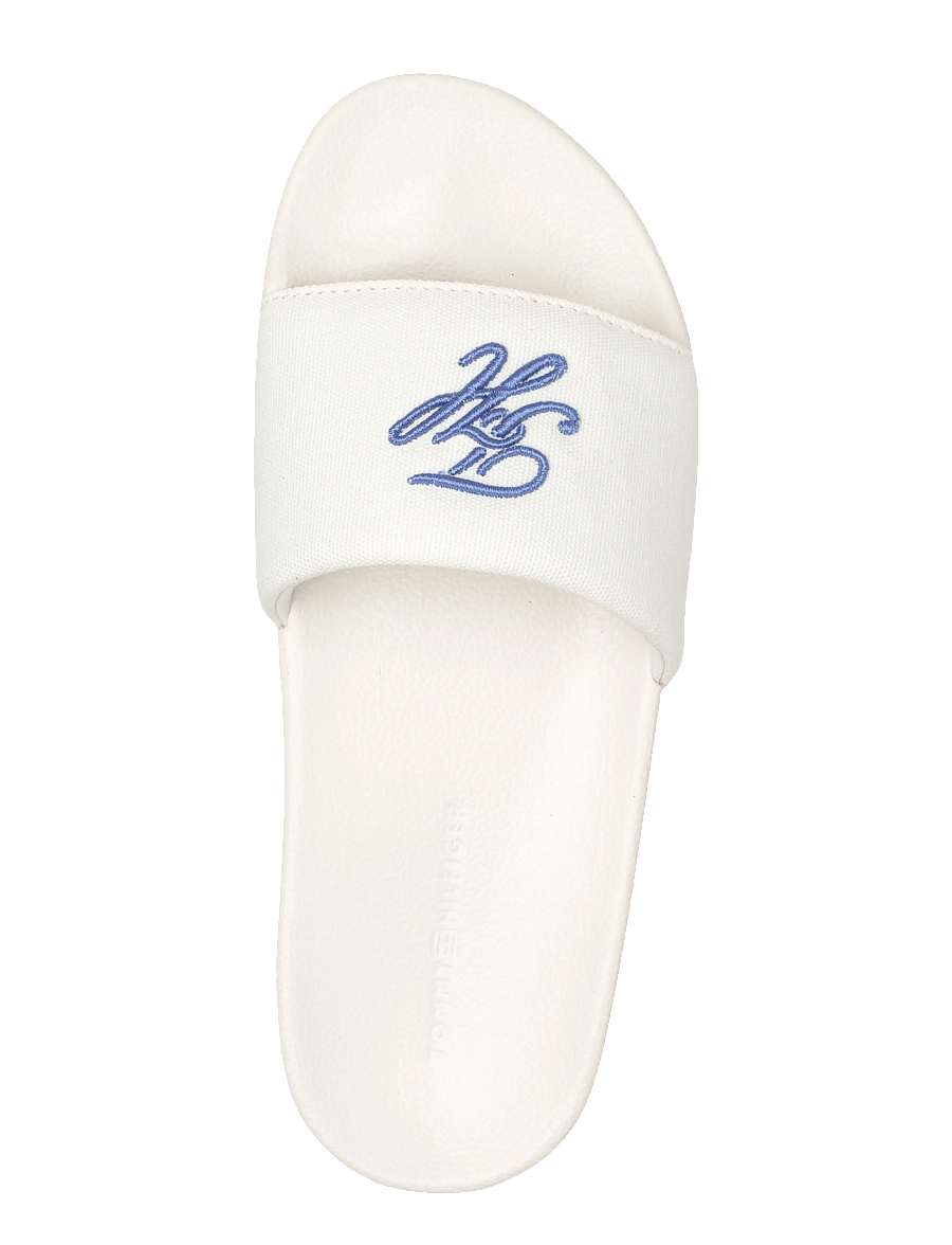 Tommy Hilfiger - TH SCRIPT POOL SLIDE - badeschuhe - ecru - 3