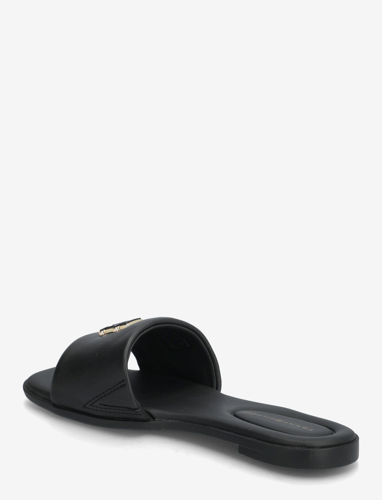 Tommy Hilfiger - TH LOGO HARDWARE LEATHER MULE - platta mules - black - 2