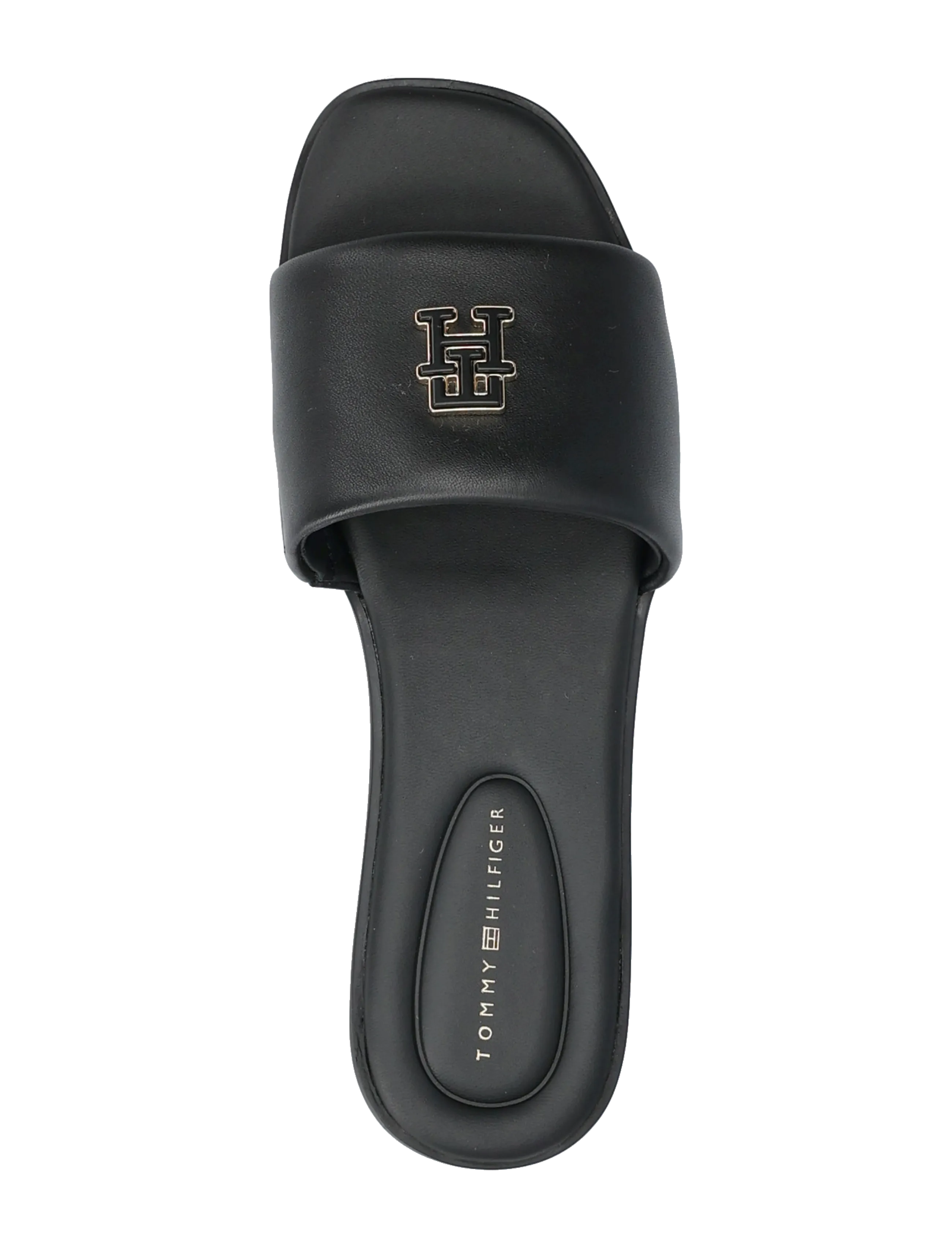 Tommy Hilfiger - TH LOGO HARDWARE LEATHER MULE - flat mules - black - 3