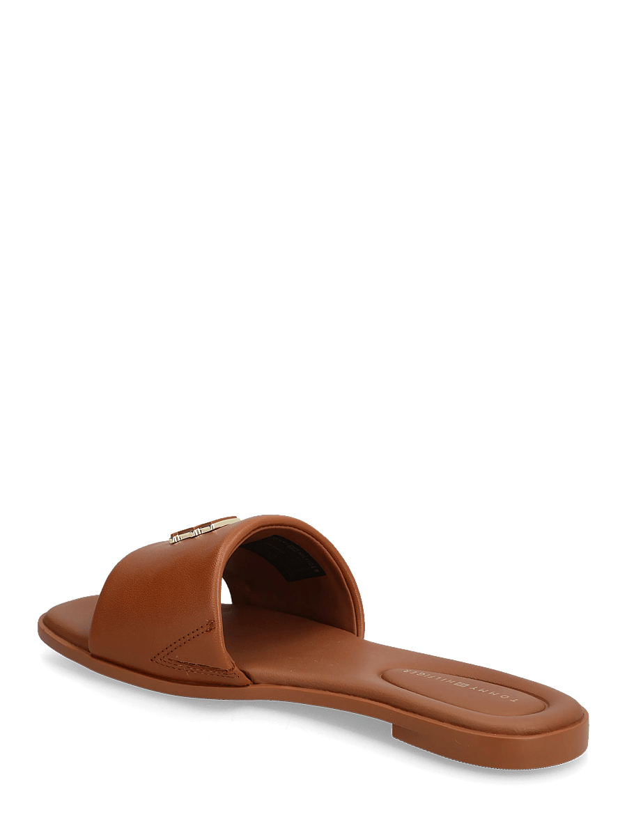 Tommy Hilfiger - TH LOGO HARDWARE LEATHER MULE - flate sandaler - warm bronze - 2
