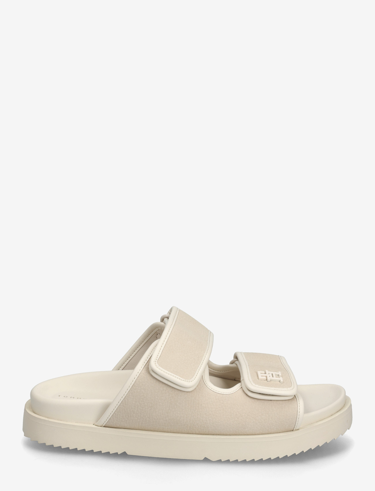 Tommy Hilfiger - DOUBLE STRAP NUBUCK SANDAL - flade sandaler - soft cream - 1