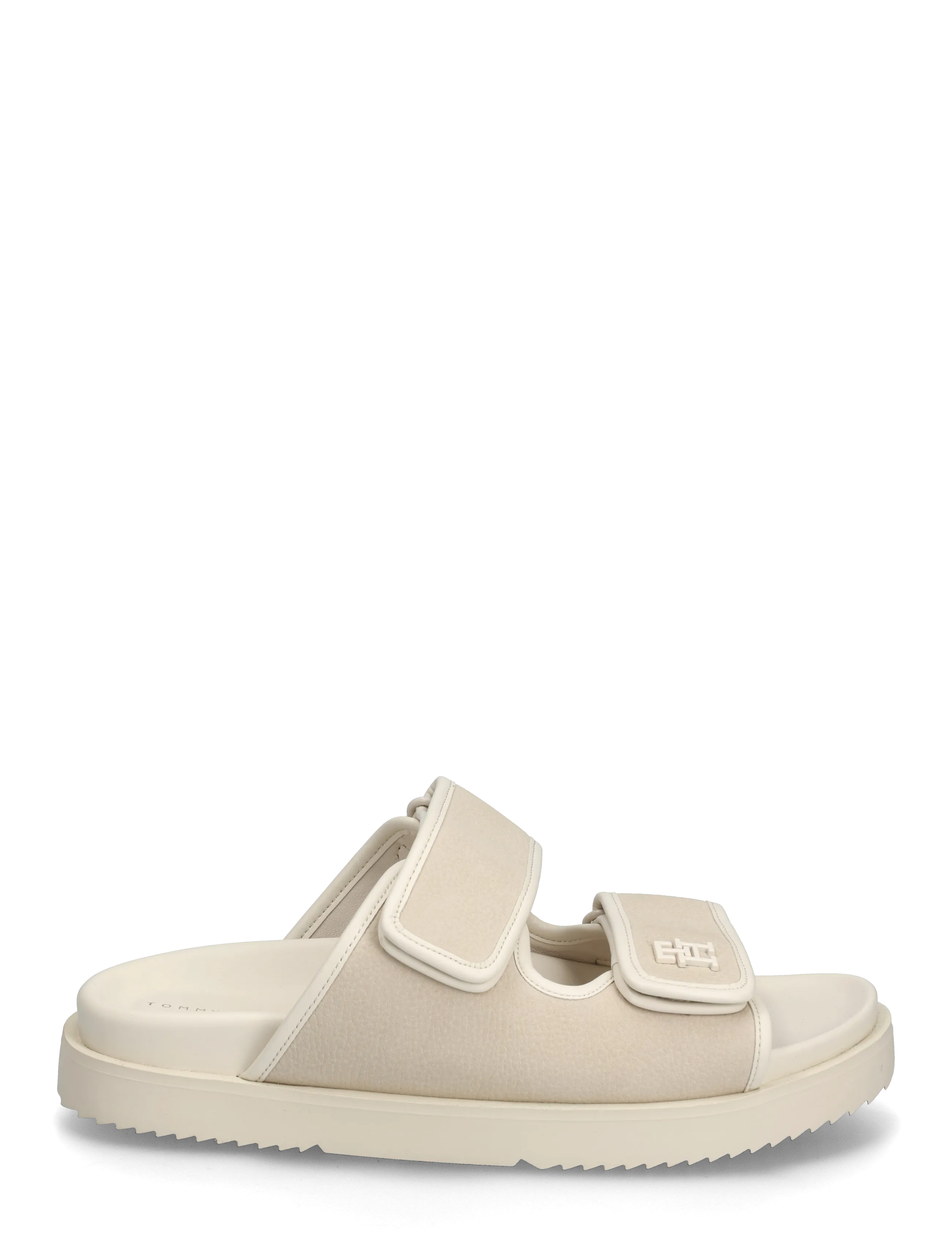 Tommy Hilfiger - DOUBLE STRAP NUBUCK SANDAL - kontsata sandaalid - soft cream - 1