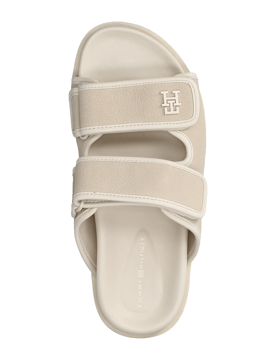 Tommy Hilfiger - DOUBLE STRAP NUBUCK SANDAL - flache sandalen - soft cream - 3