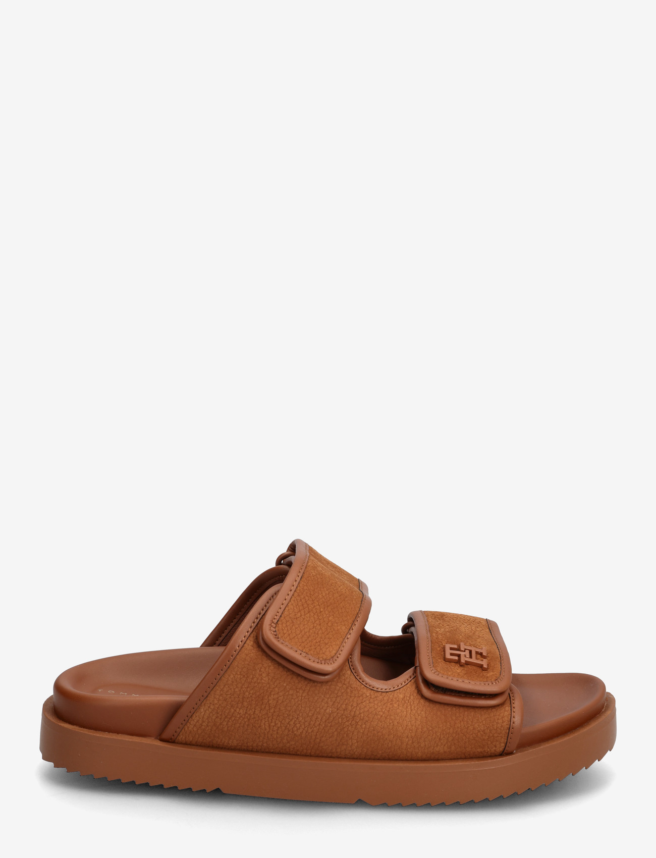 Tommy Hilfiger - DOUBLE STRAP NUBUCK SANDAL - flade sandaler - warm bronze - 1