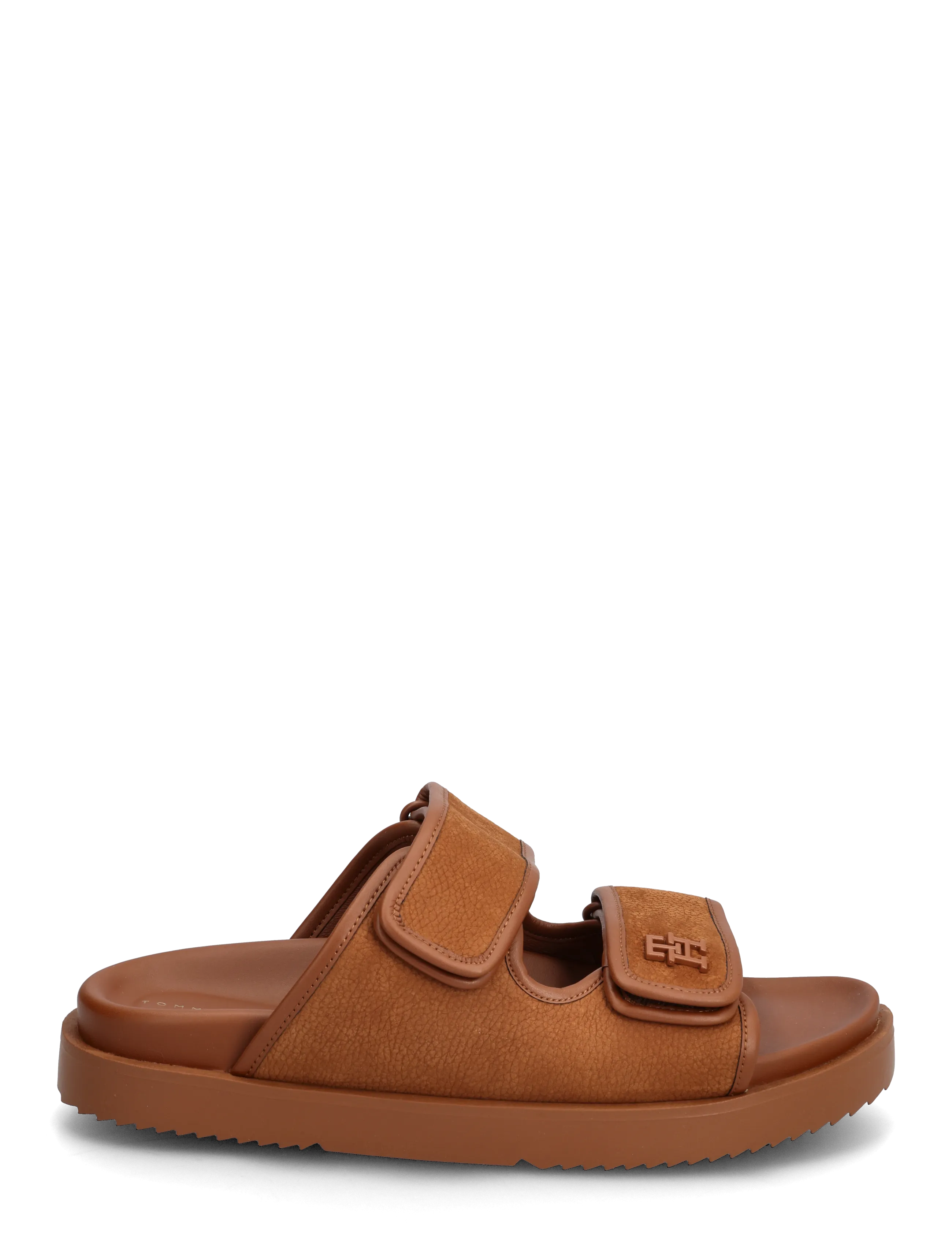 Tommy Hilfiger - DOUBLE STRAP NUBUCK SANDAL - flade sandaler - warm bronze - 1