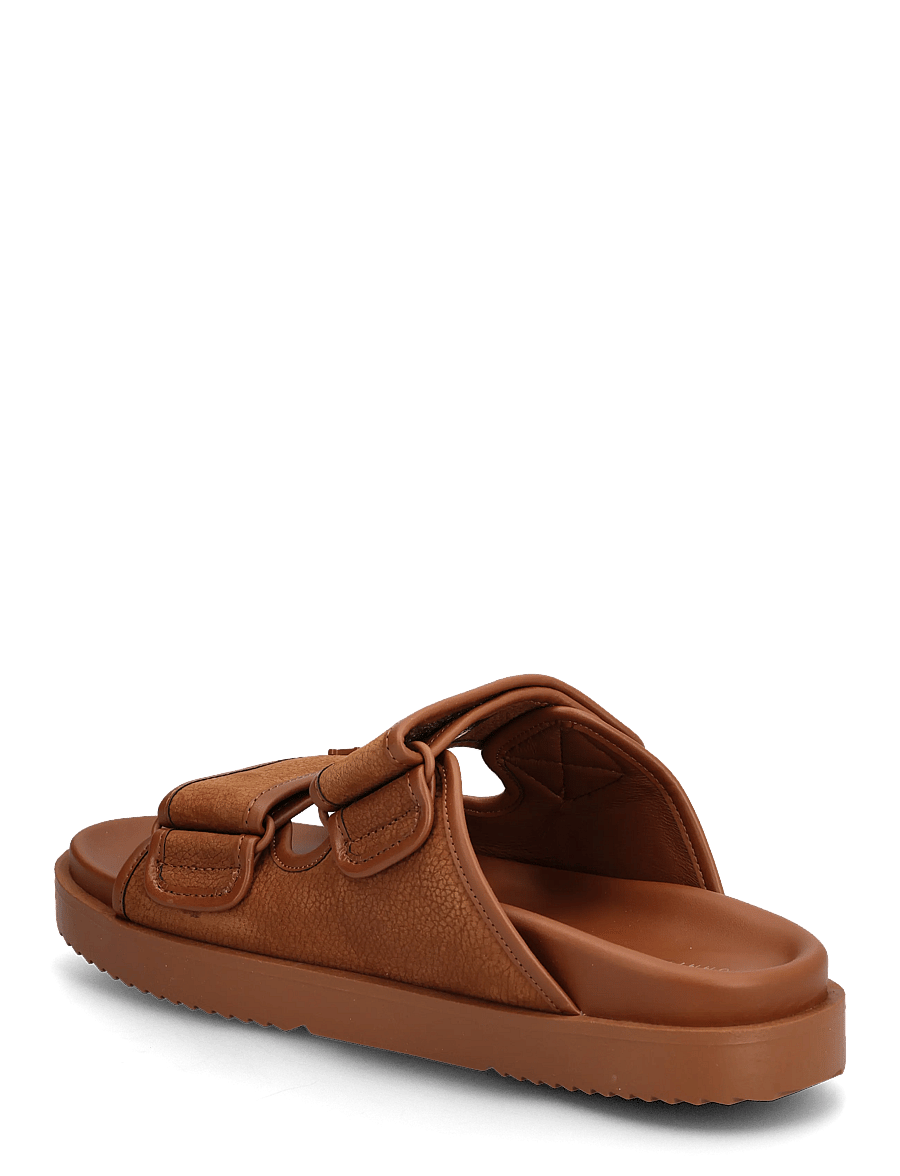 Tommy Hilfiger - DOUBLE STRAP NUBUCK SANDAL - flache sandalen - warm bronze - 2