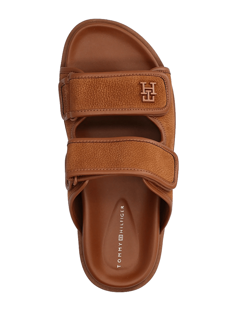 Tommy Hilfiger - DOUBLE STRAP NUBUCK SANDAL - flache sandalen - warm bronze - 3