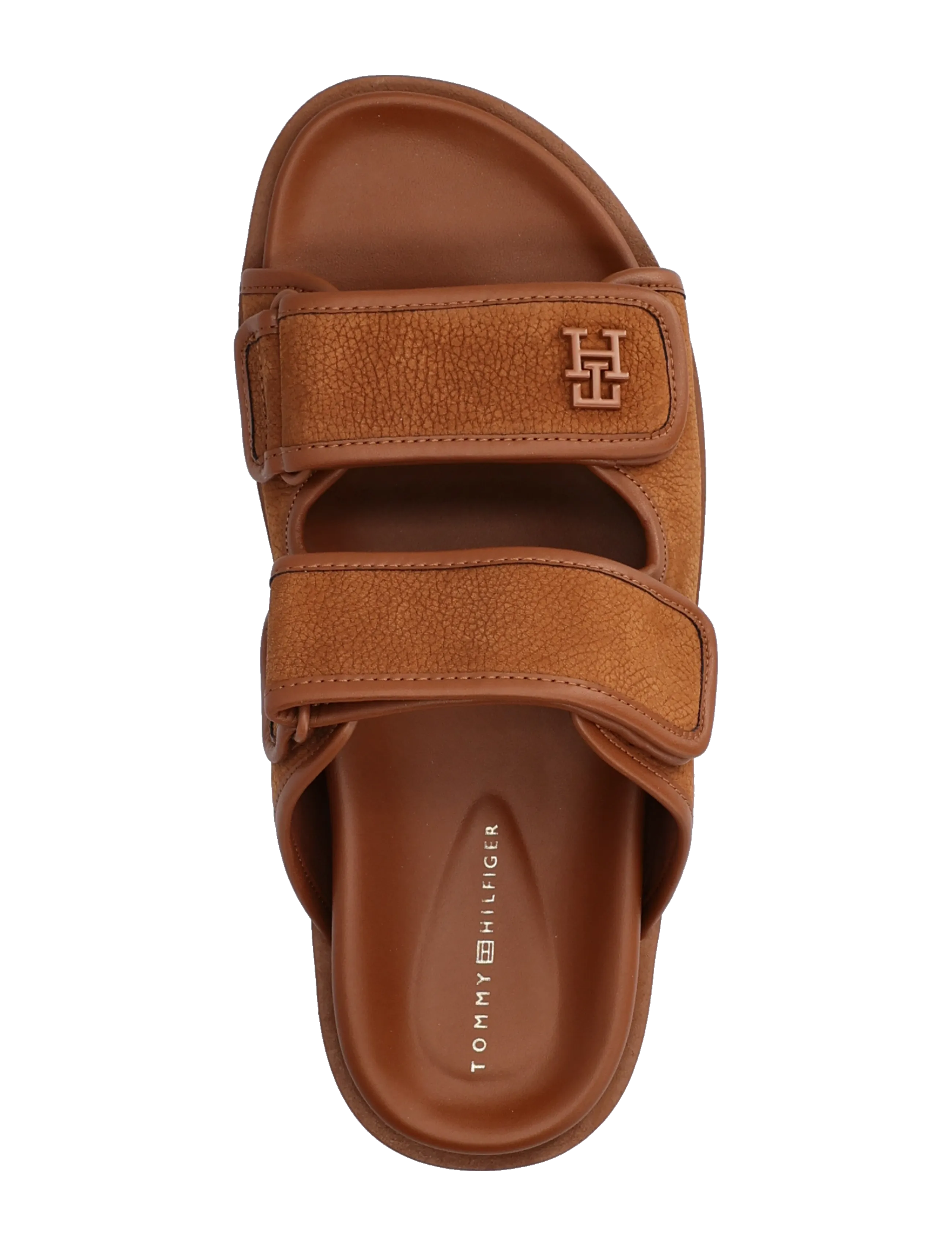 Tommy Hilfiger - DOUBLE STRAP NUBUCK SANDAL - flade sandaler - warm bronze - 3