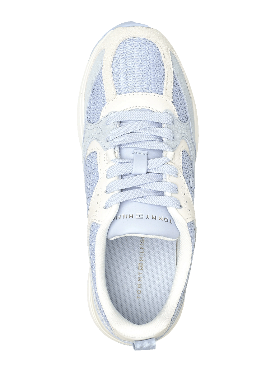 Tommy Hilfiger - TH MIX MATERIAL RUNNER - konfirmation - breezy blue ecru - 3