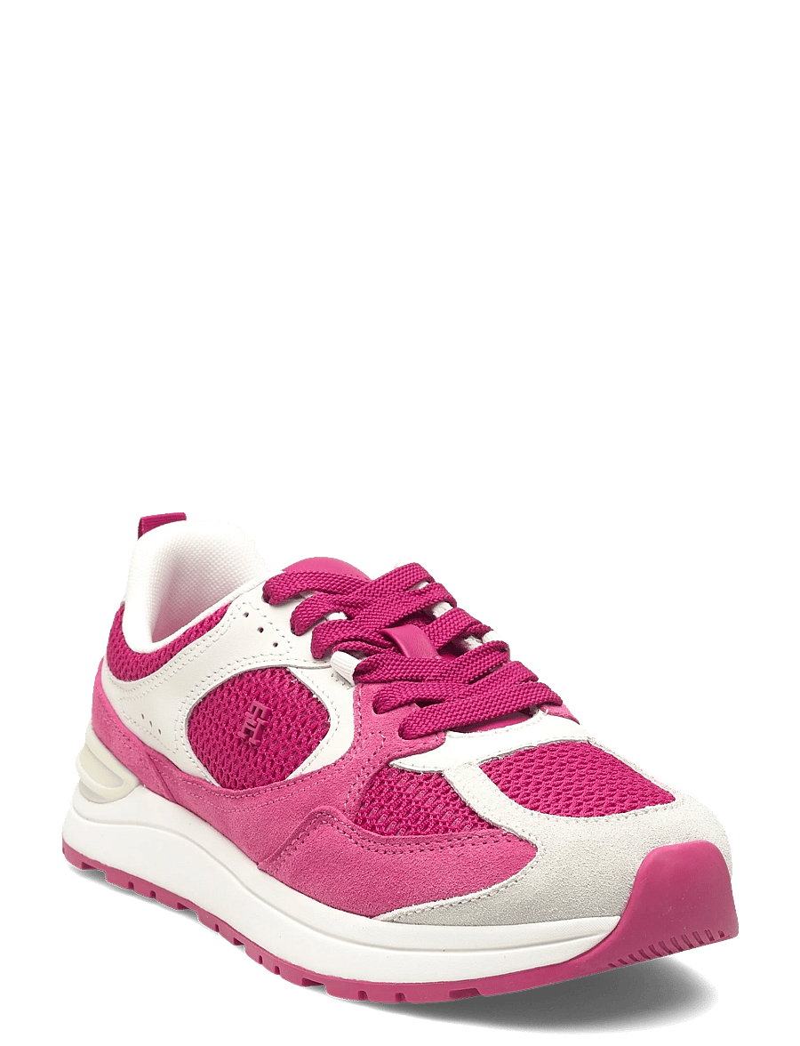 Tommy Hilfiger - TH MIX MATERIAL RUNNER - konfirmation - fuchsia ecru - 0