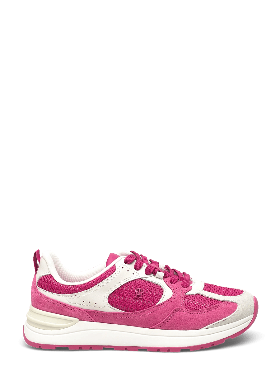 Tommy Hilfiger - TH MIX MATERIAL RUNNER - konfirmation - fuchsia ecru - 1
